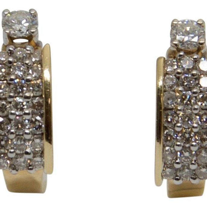 Diamond Huggy Hoop Earrings