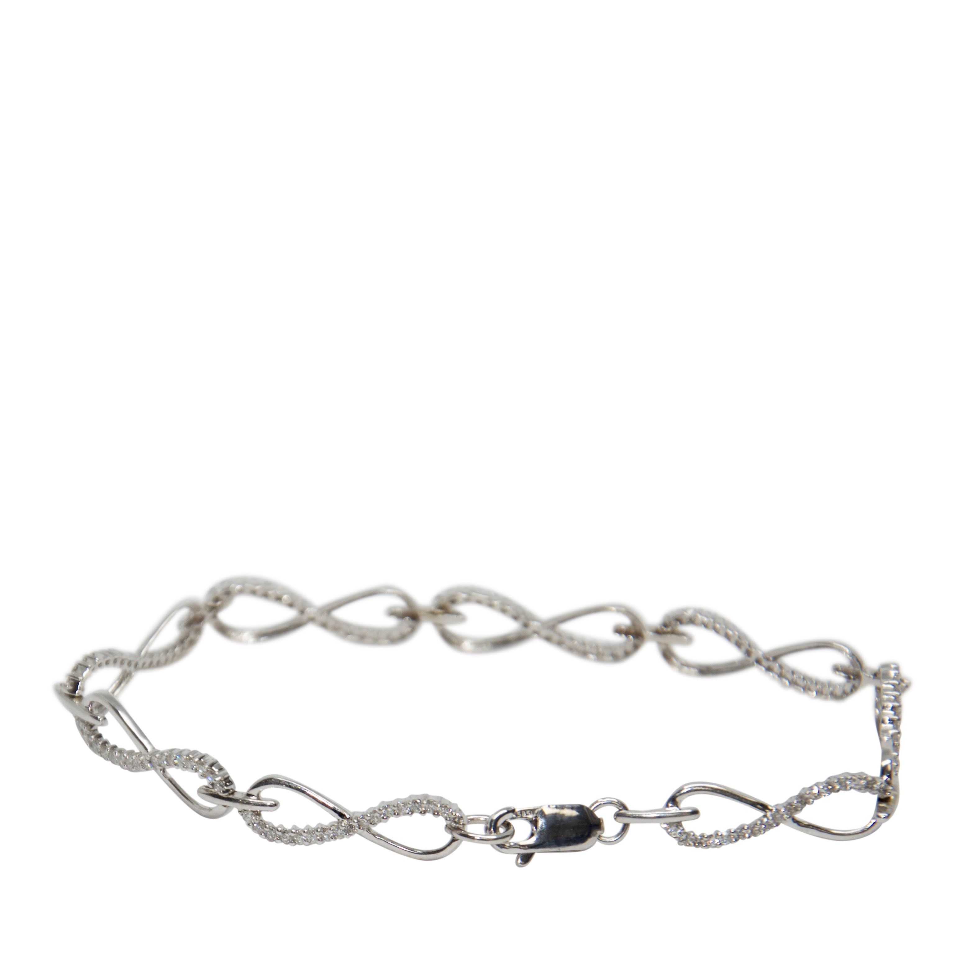 Diamond Infinity Link Bracelet