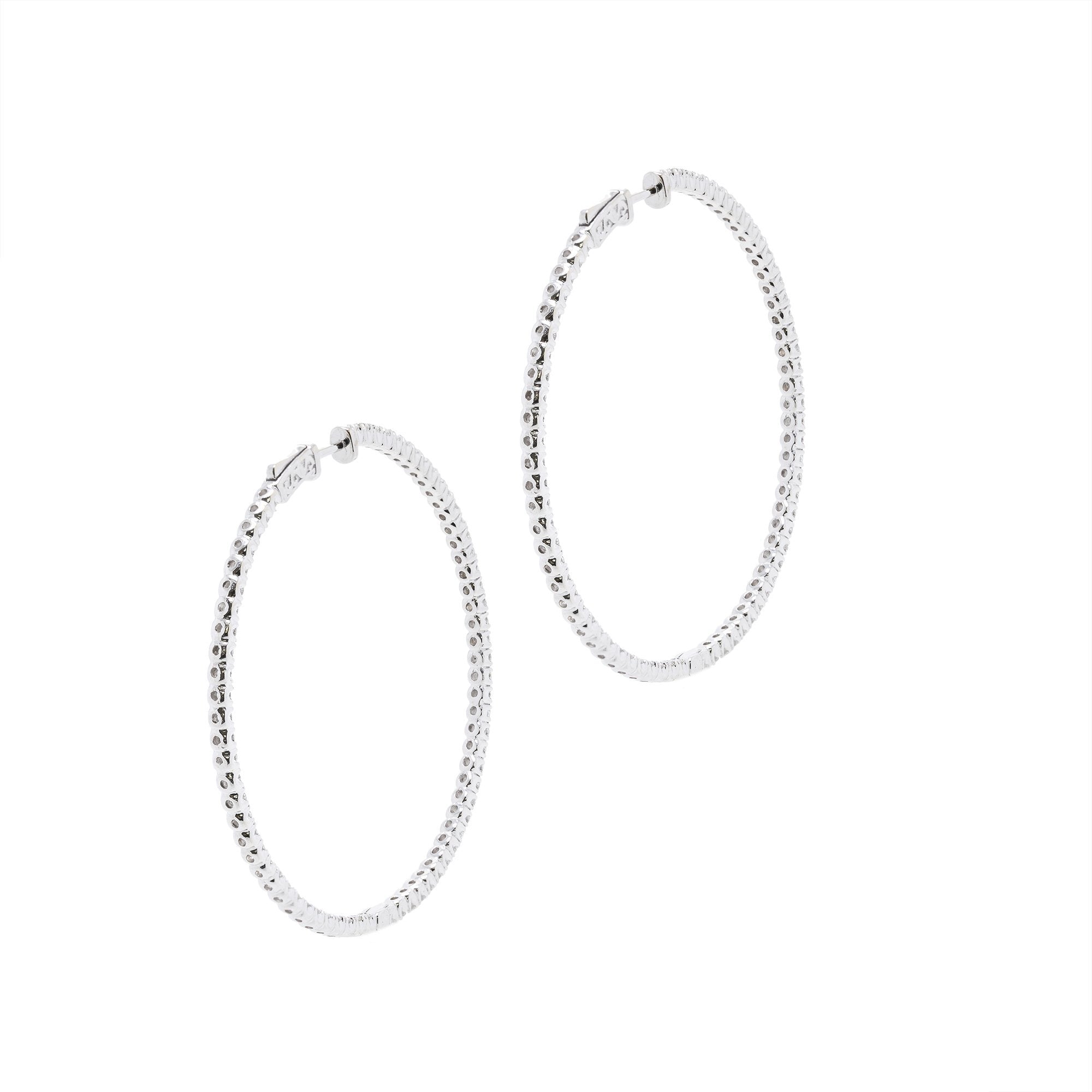 Diamond Inside-Out Hoop Earrings