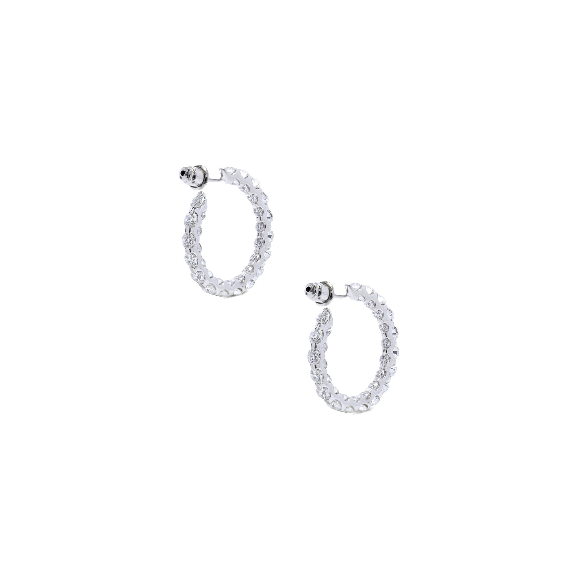Diamond Inside-Out Hoop Earrings