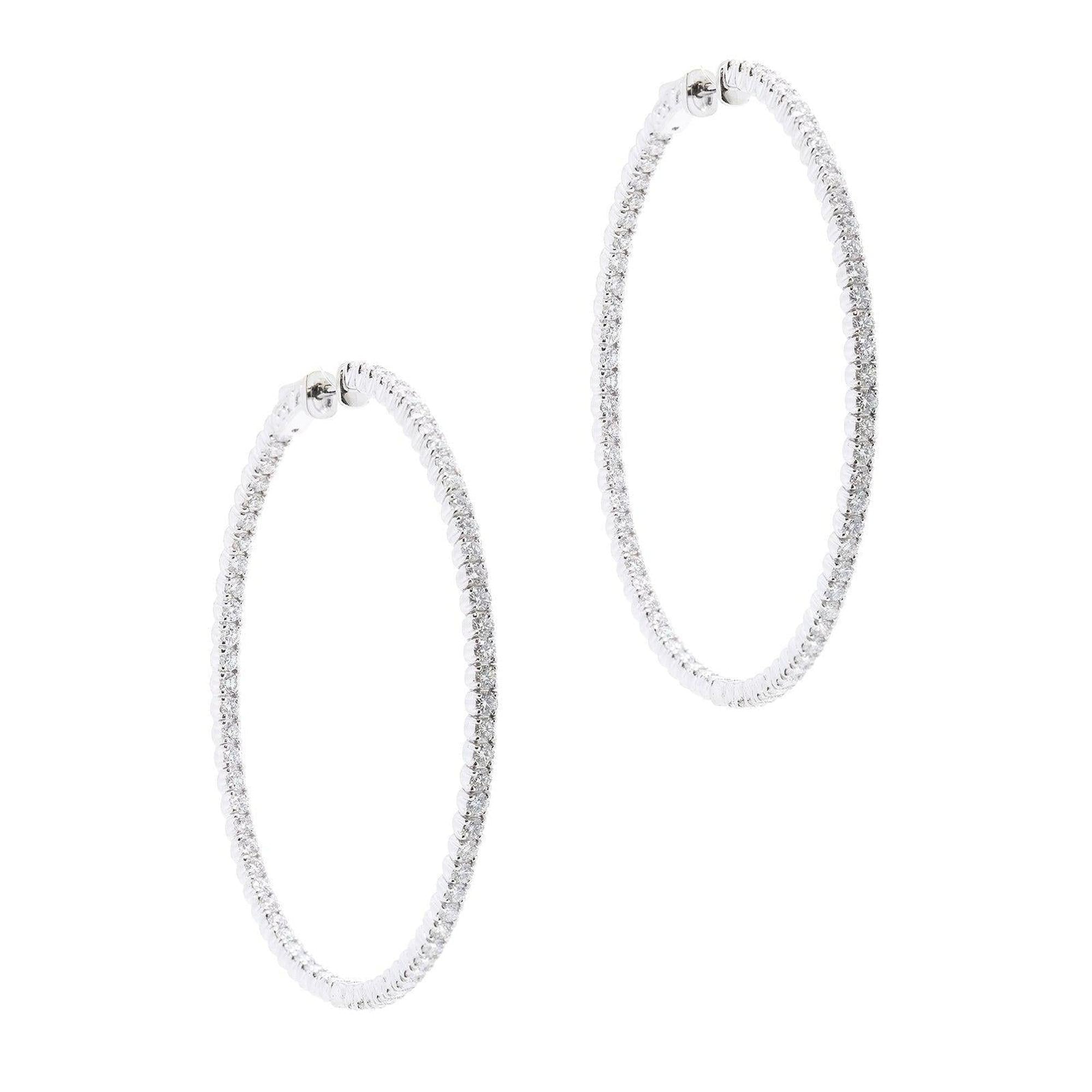 Diamond Inside-Out Hoop Earrings