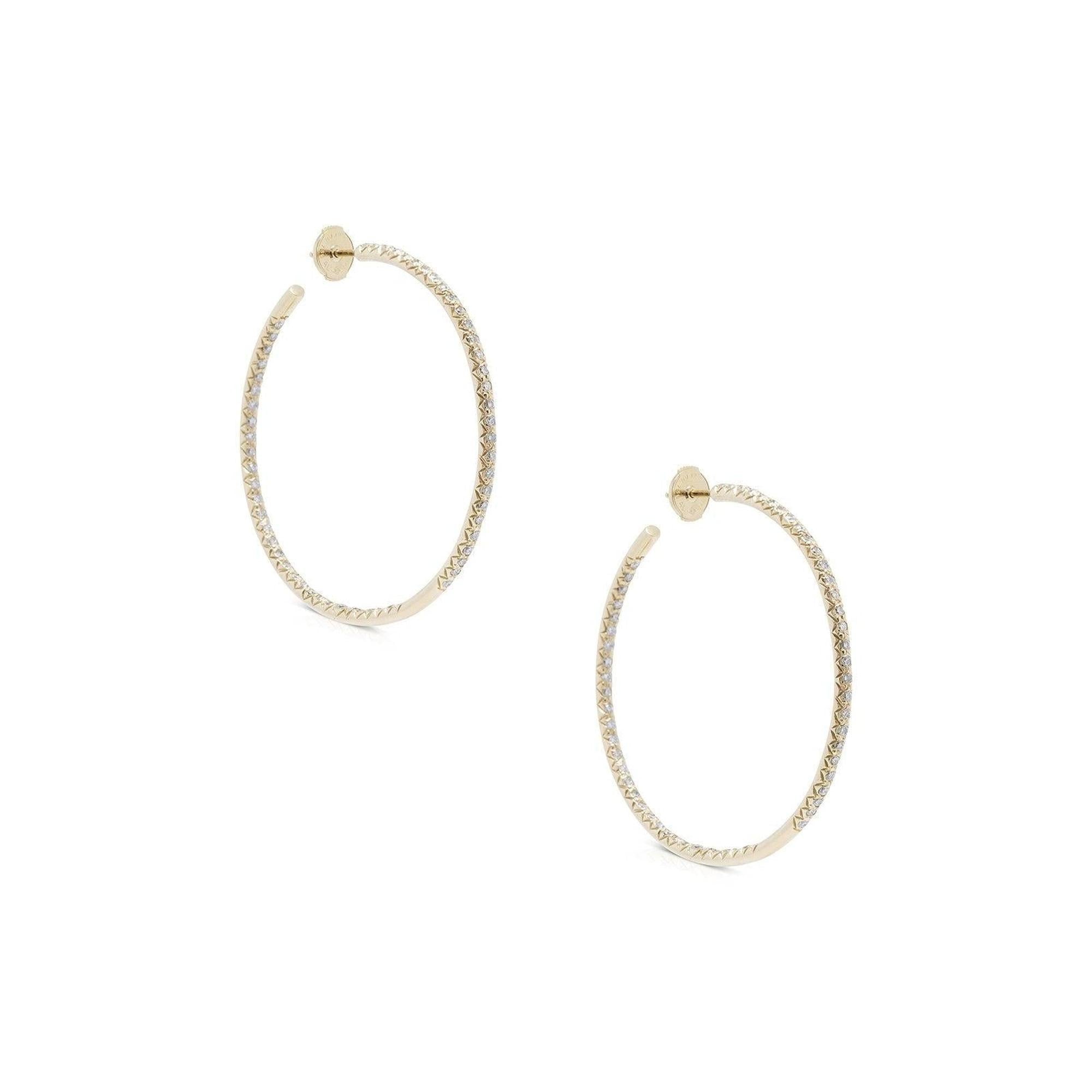 Diamond Inside-Out Hoop Earrings