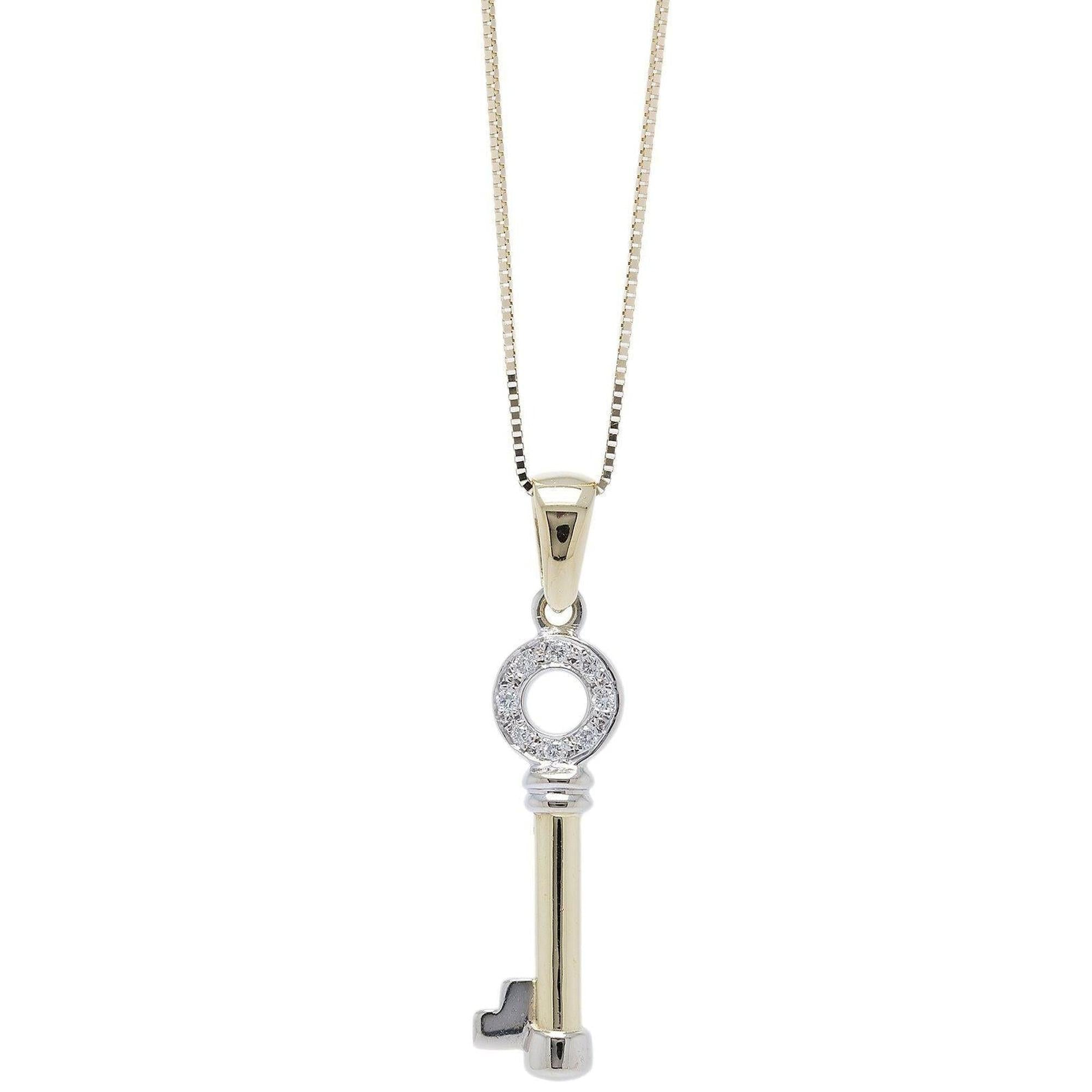 Diamond Key Pendant Necklace