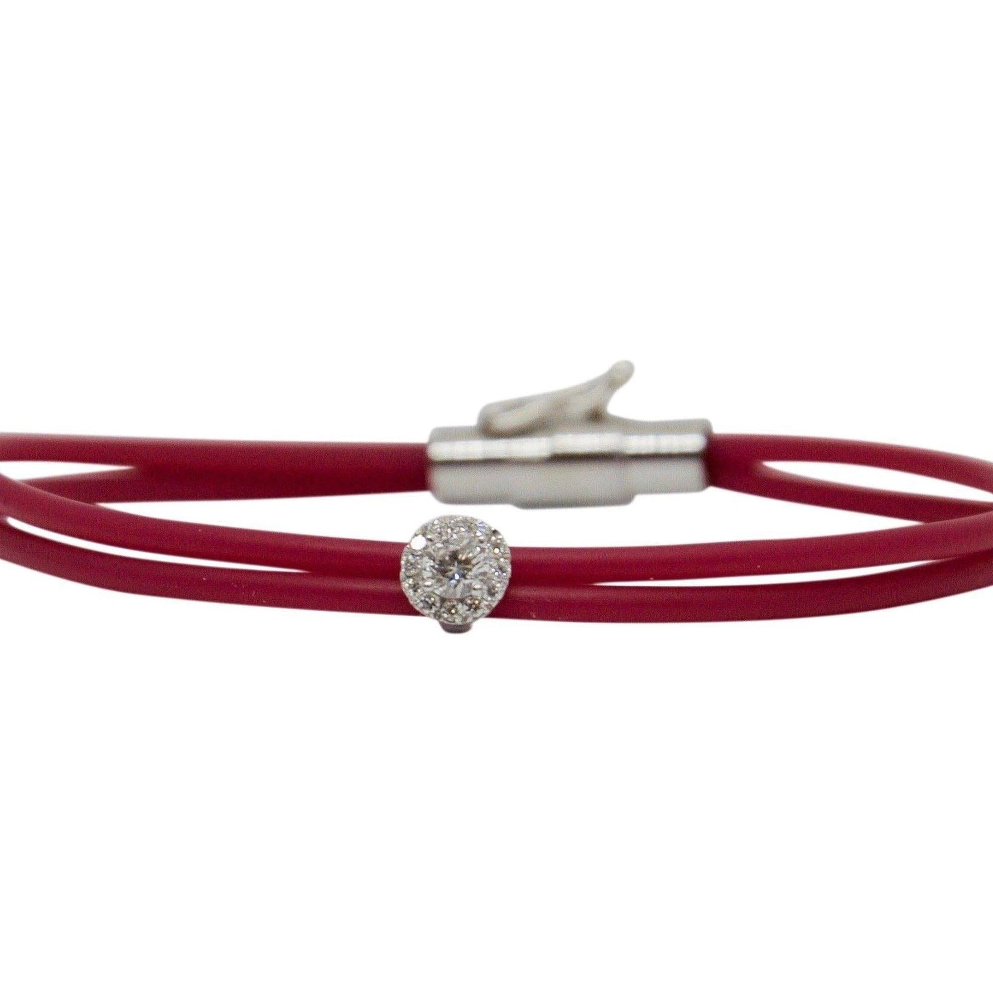 Diamond Pink Rubber Bracelet