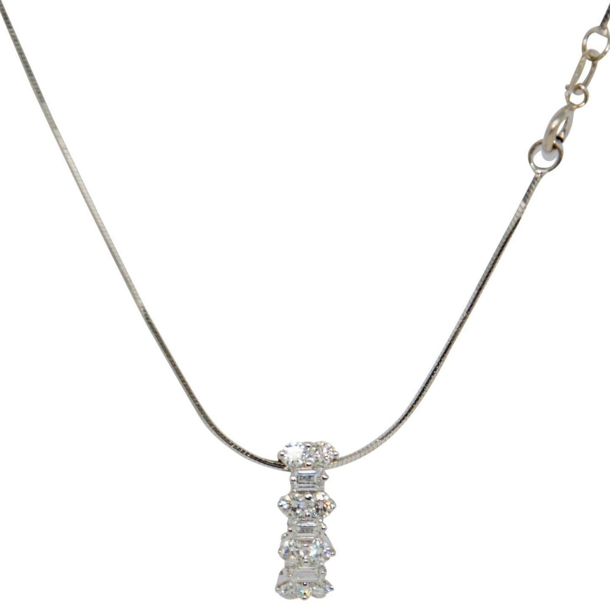 Diamond Slider Pendant Necklace