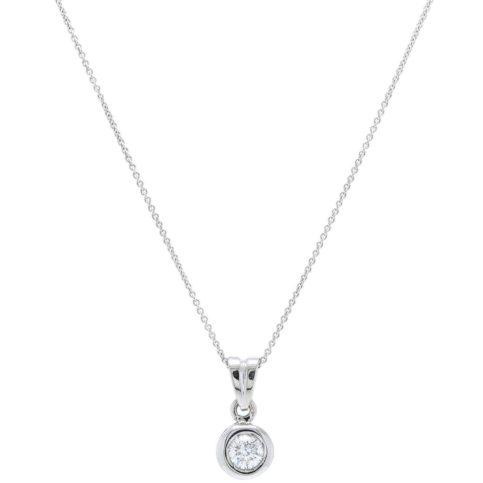 Diamond Solitaire Pendant Necklace