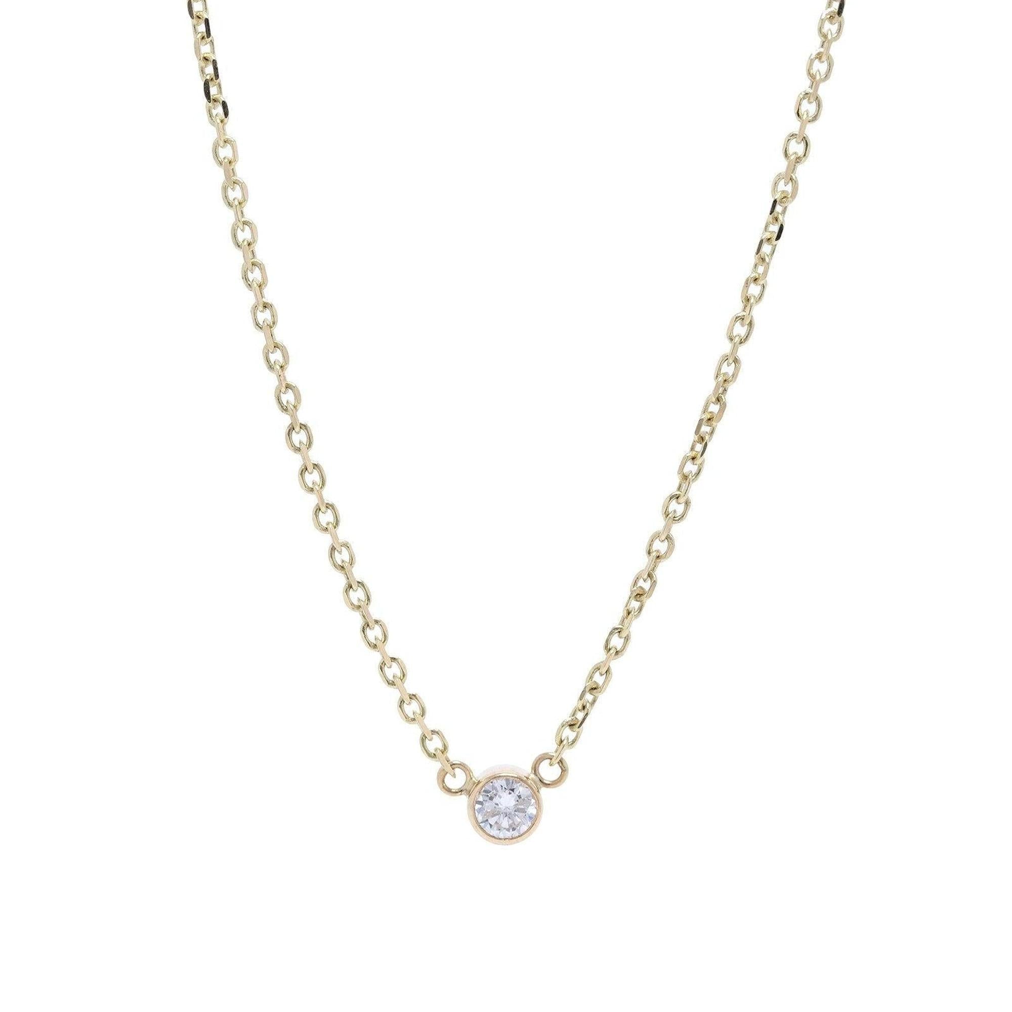 Diamond Solitaire Pendant Necklace