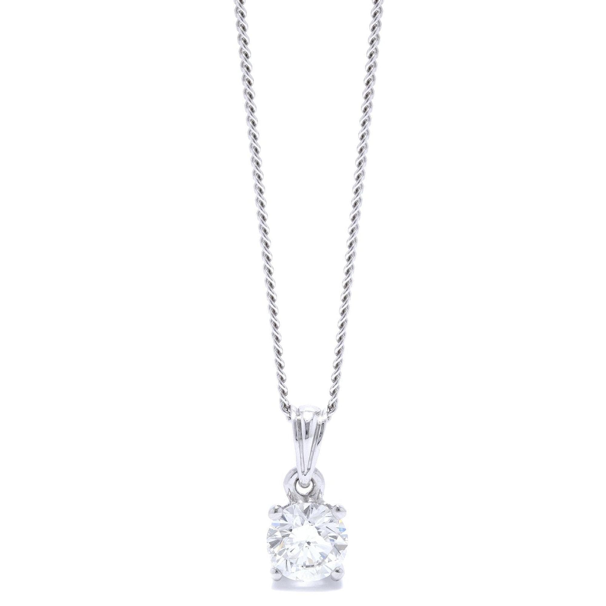 Diamond Solitaire Pendant Necklace