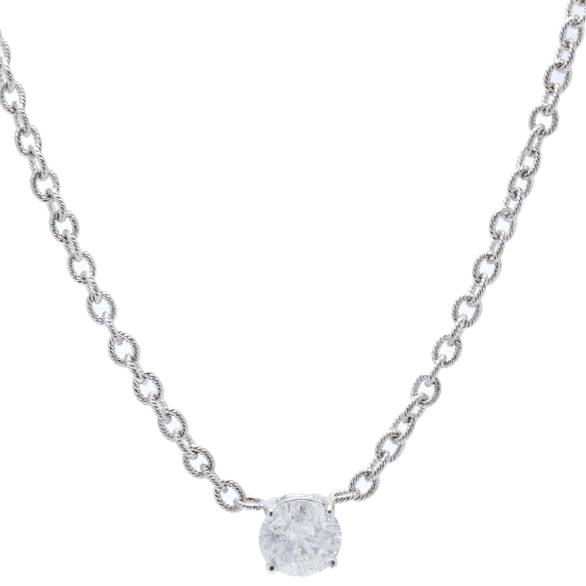 Diamond Solitaire Pendant Necklace