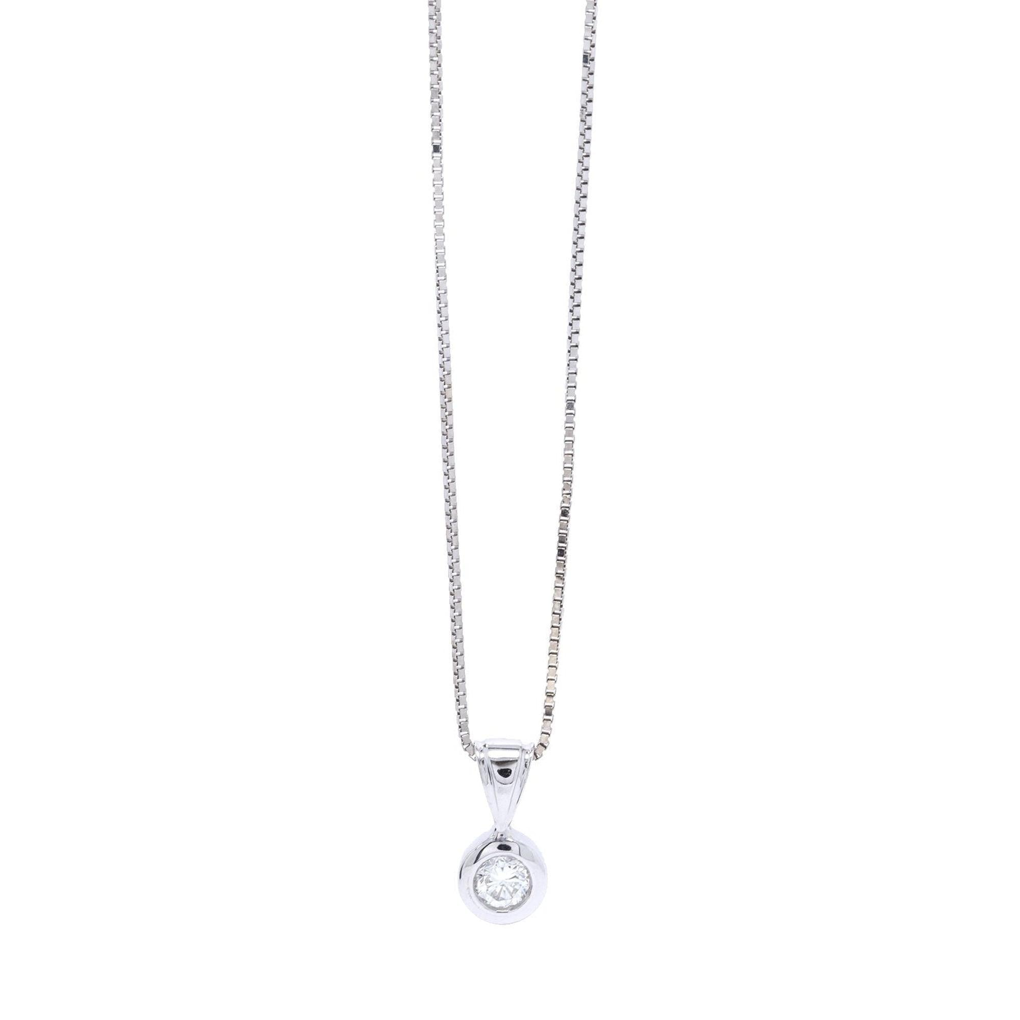 Diamond Solitaire Pendant Necklace
