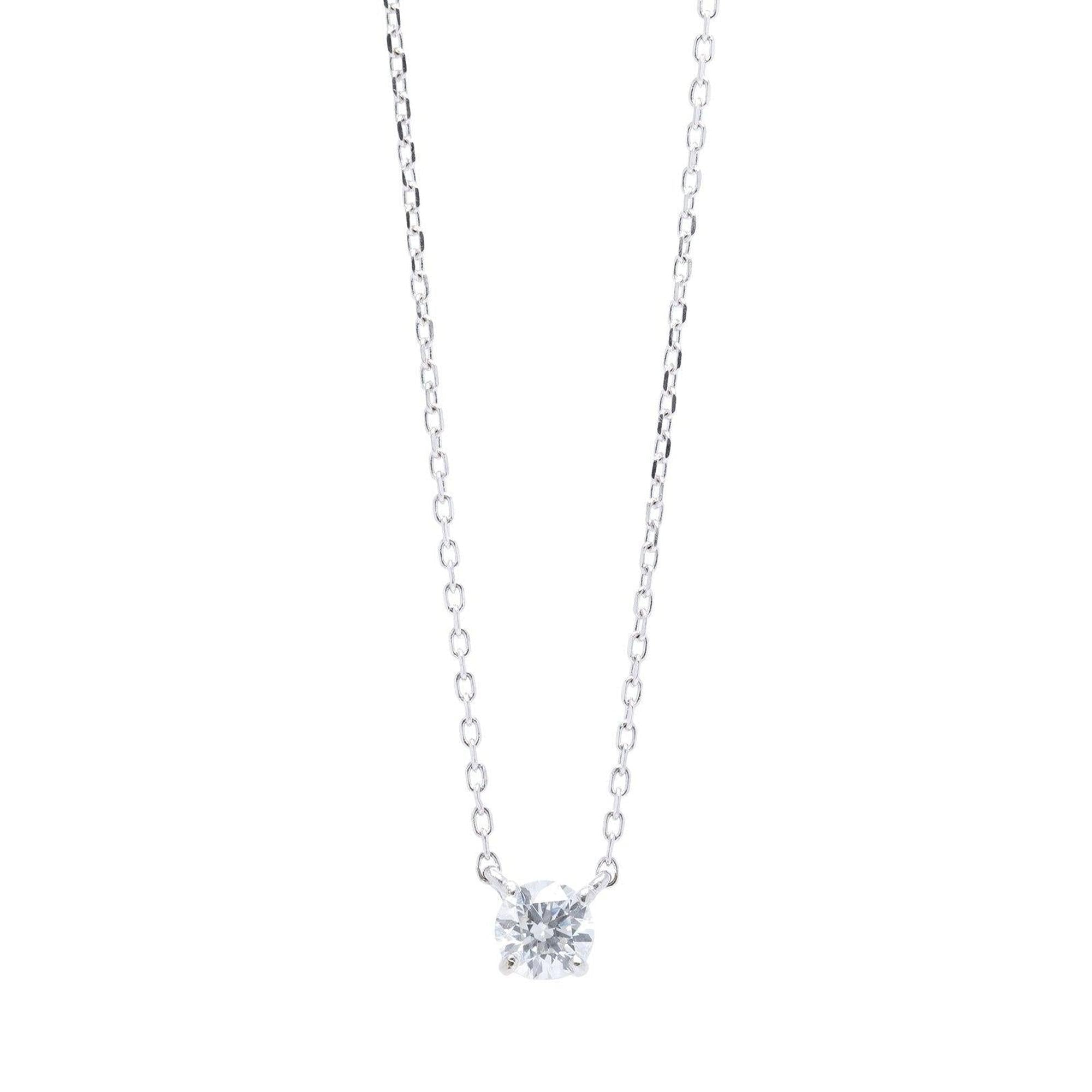 Diamond Solitaire Pendant Necklace