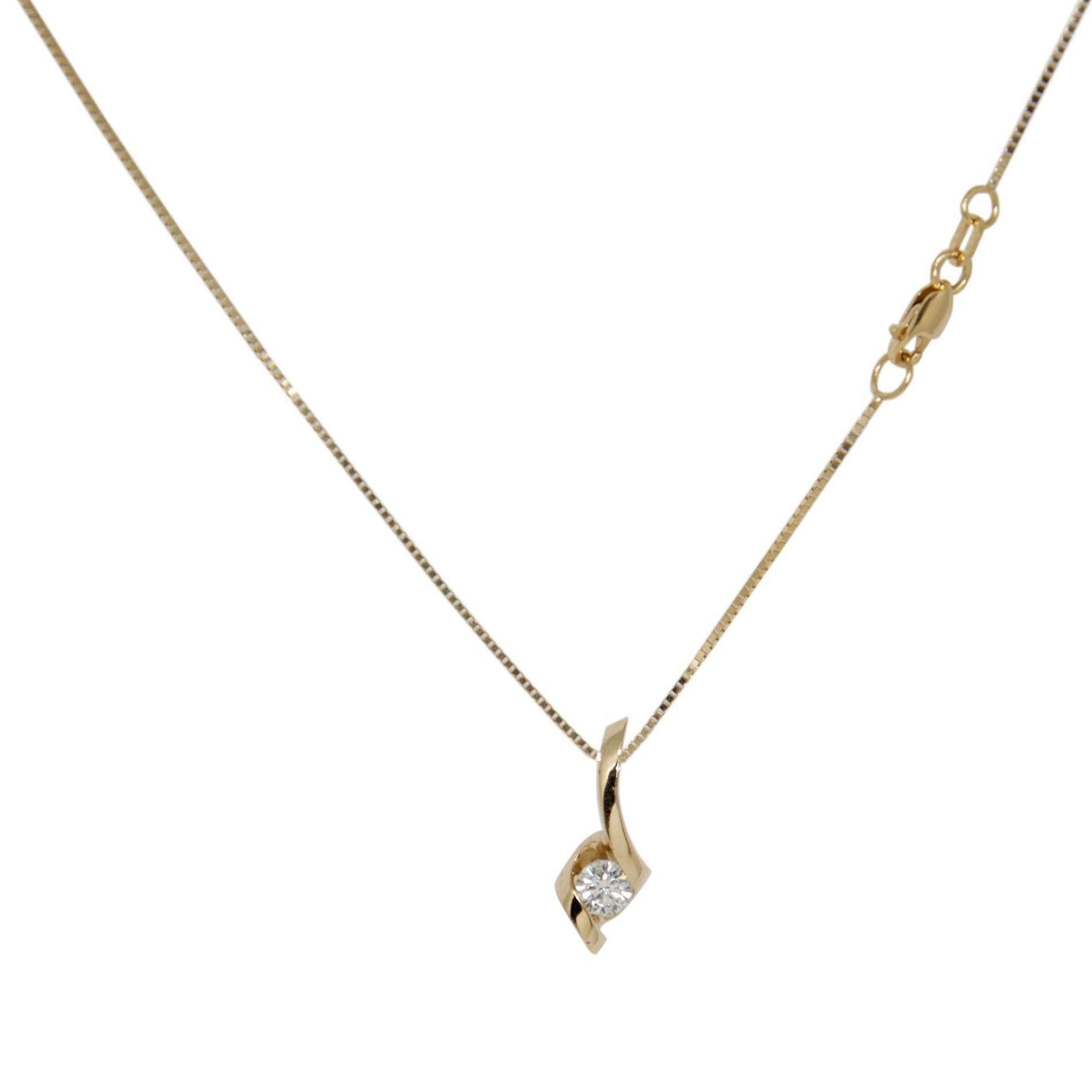 Diamond Solitaire Pendant Necklace