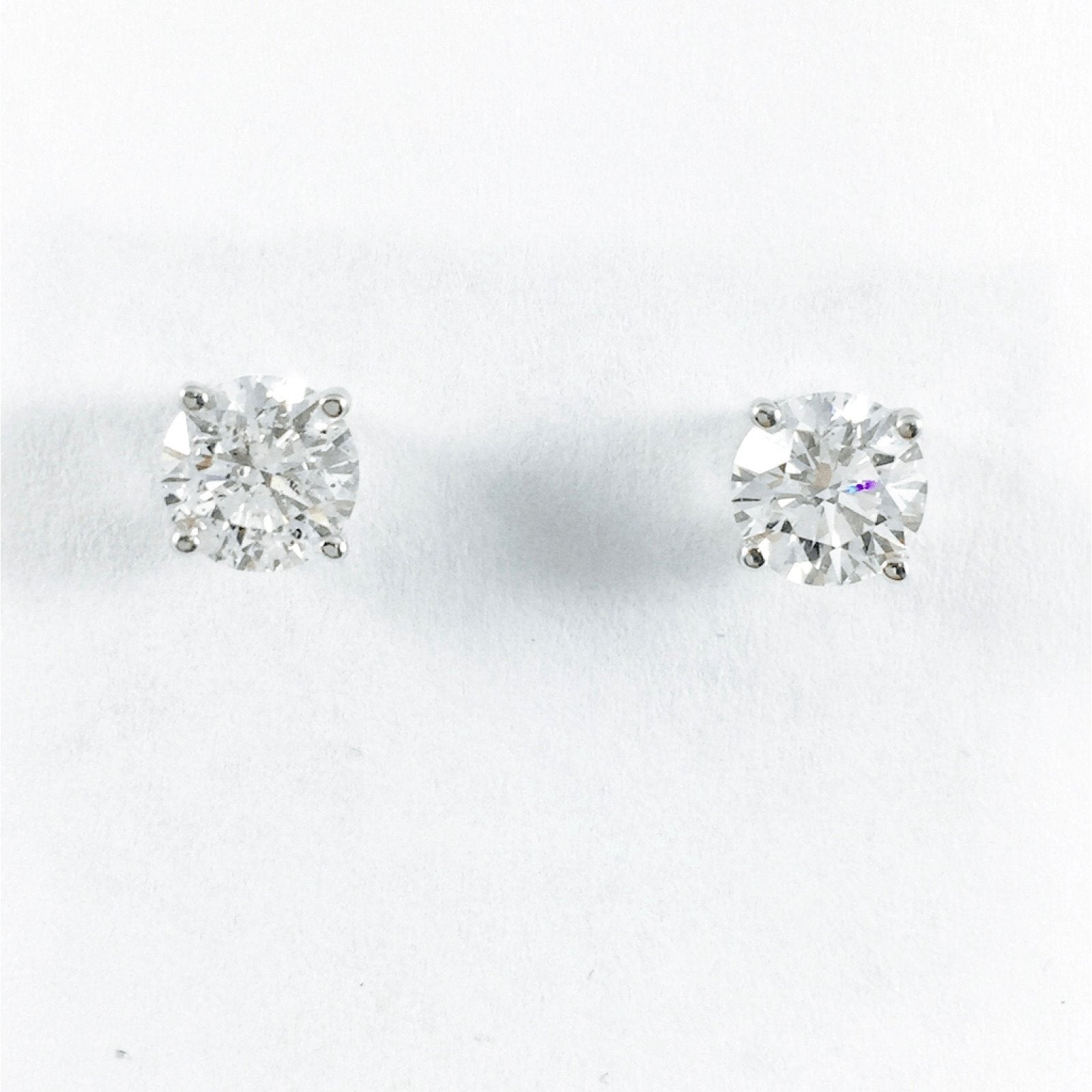 Diamond Solitaire Stud Earrings