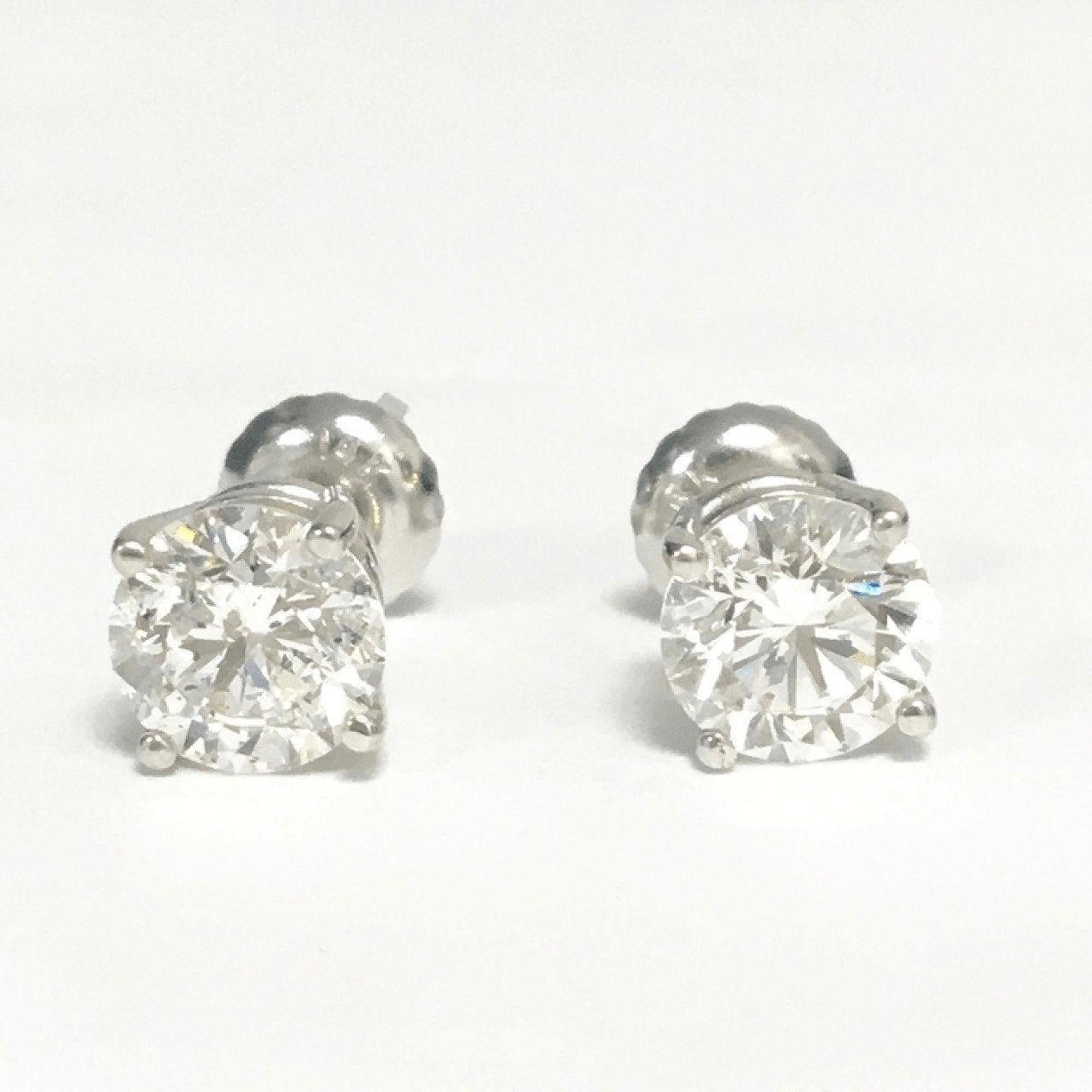 Diamond Solitaire Stud Earrings