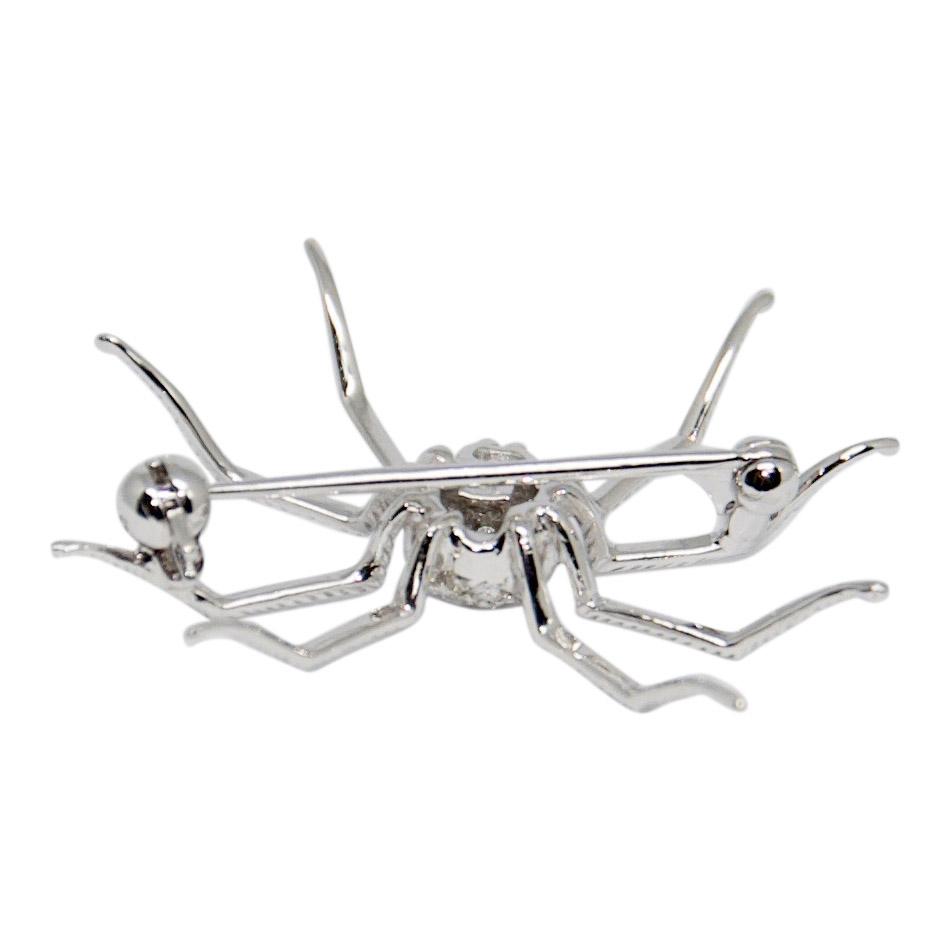 Diamond Spider Brooch