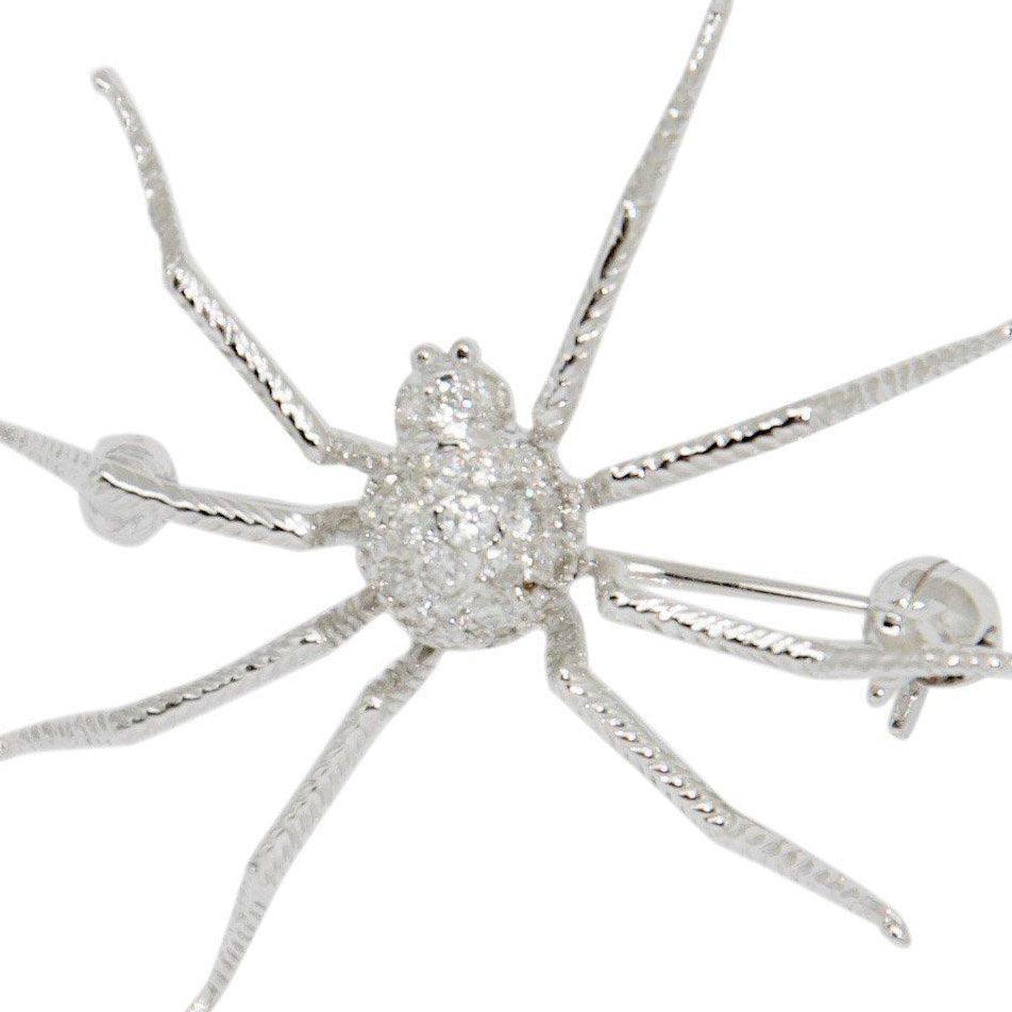 Diamond Spider Brooch