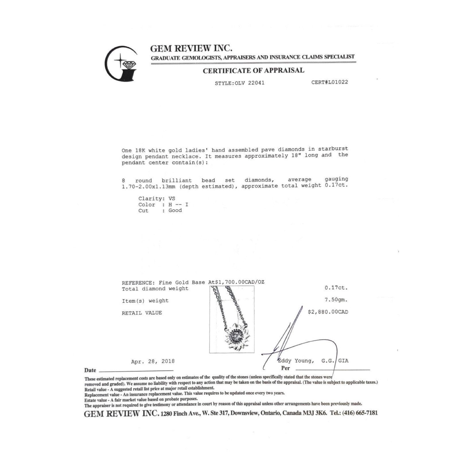 Diamond Starbust Pendant Necklace