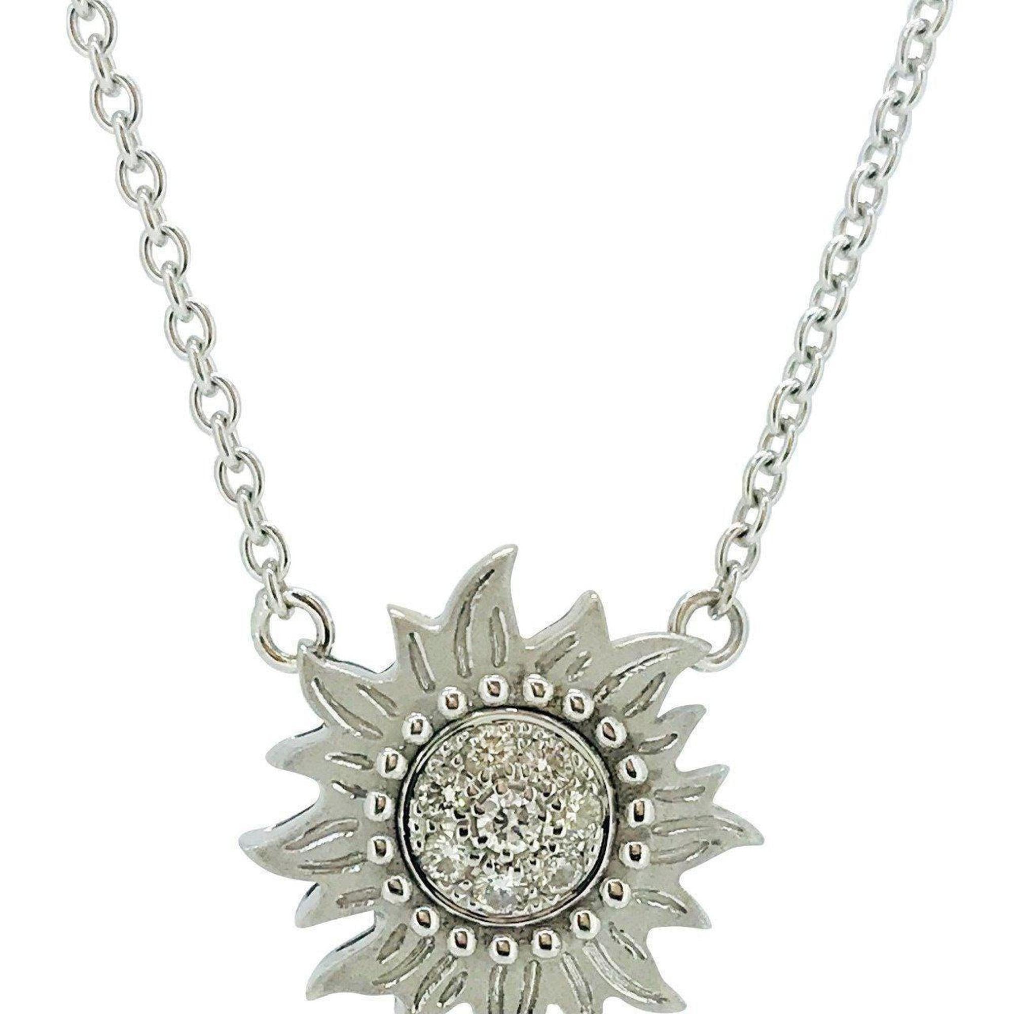 Diamond Starbust Pendant Necklace