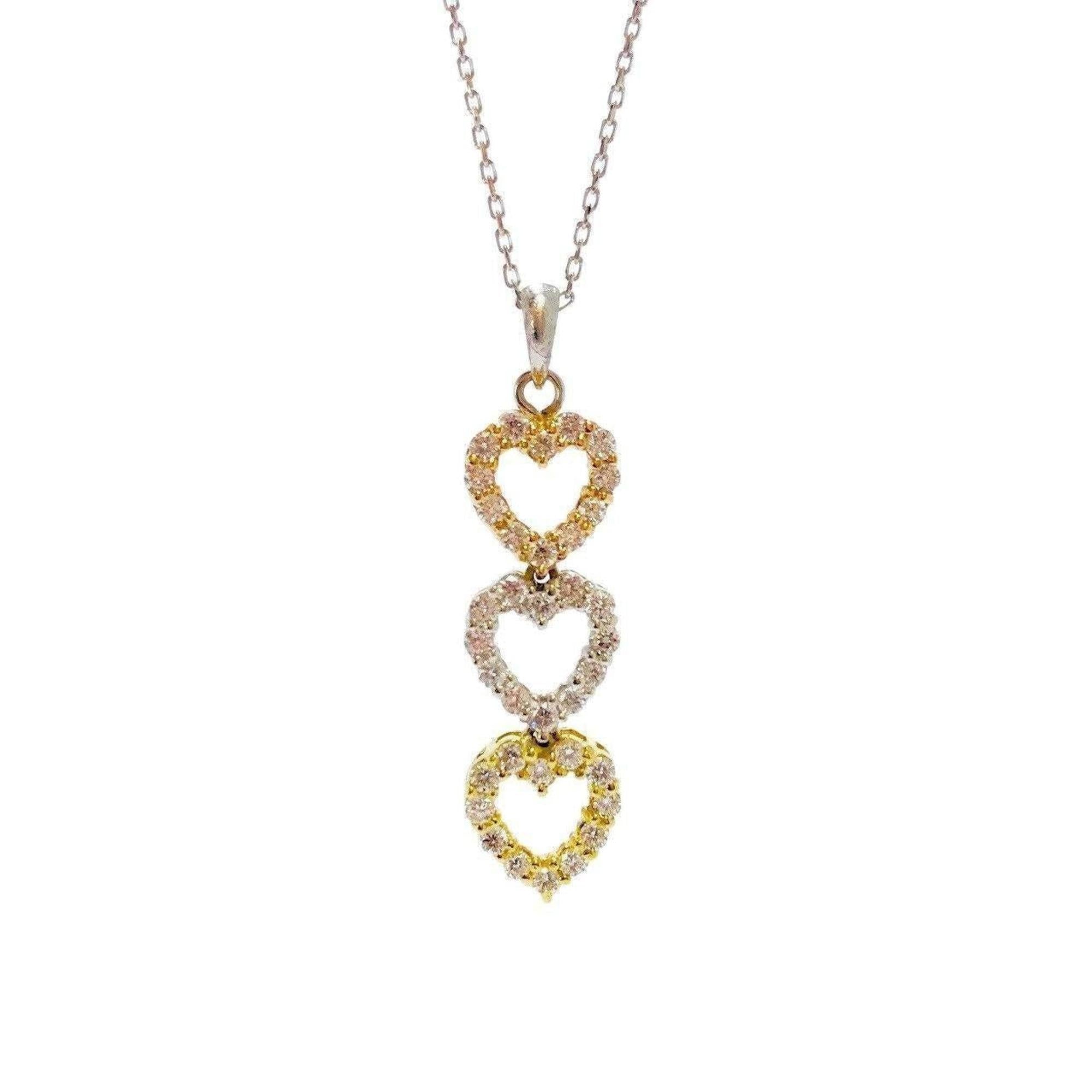 Diamond Trio Heart Pendant