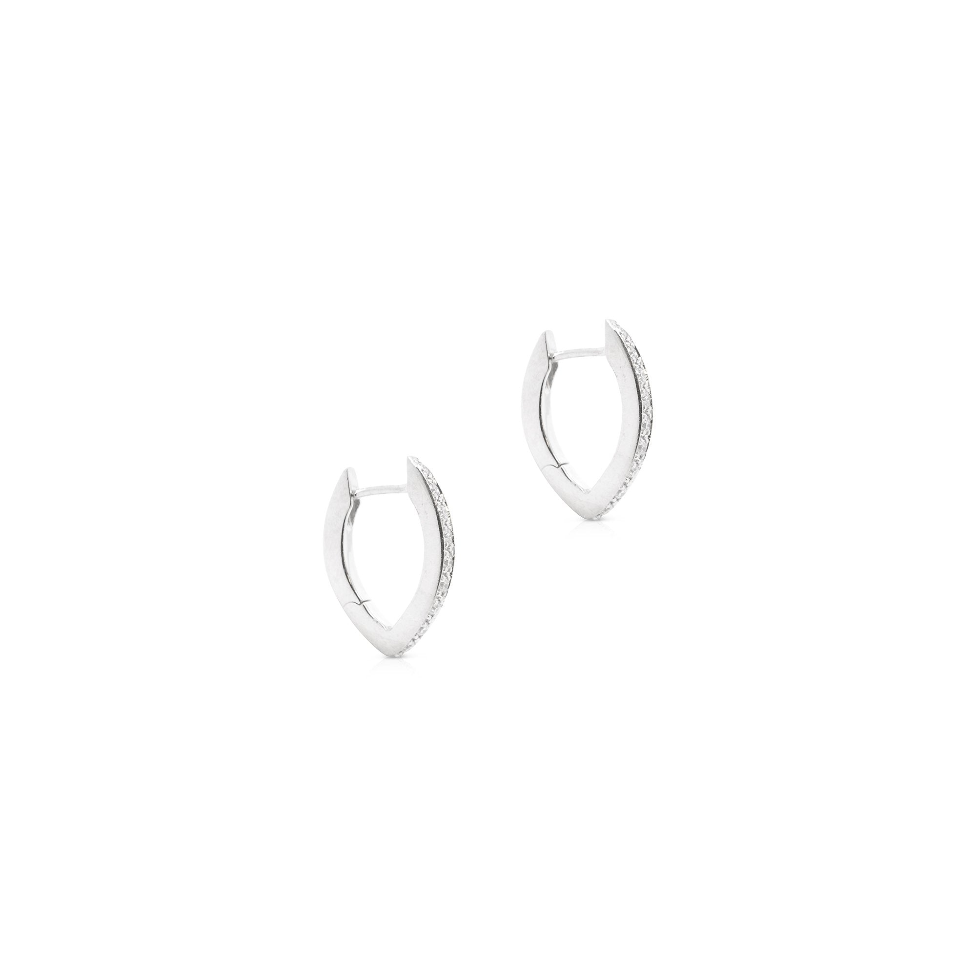 Diamond "V" Shape Huggy Earrings