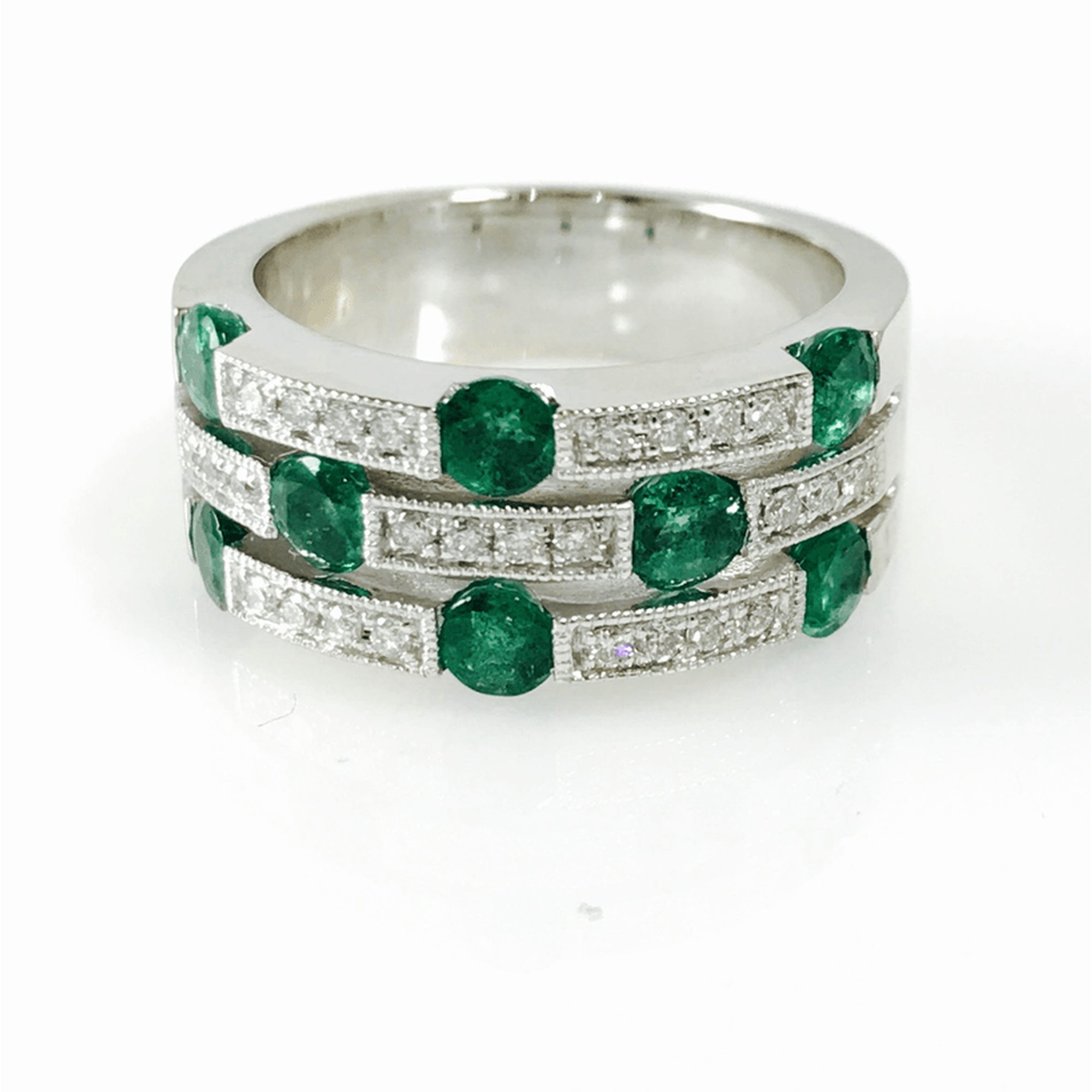 Diamond and Emerald Cocktail Ring