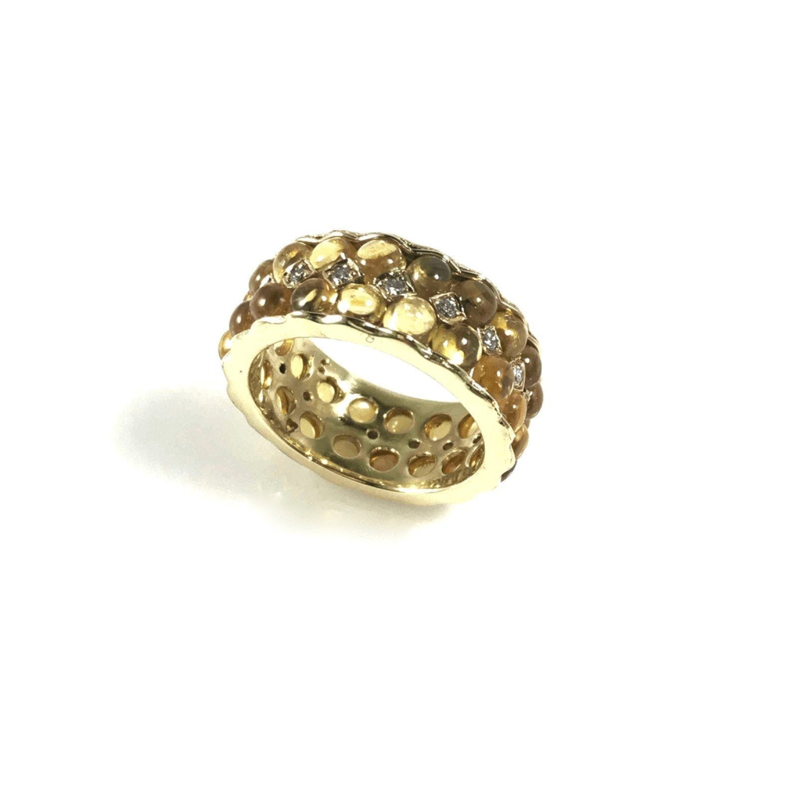 Diamond and Yellow Sapphire Band