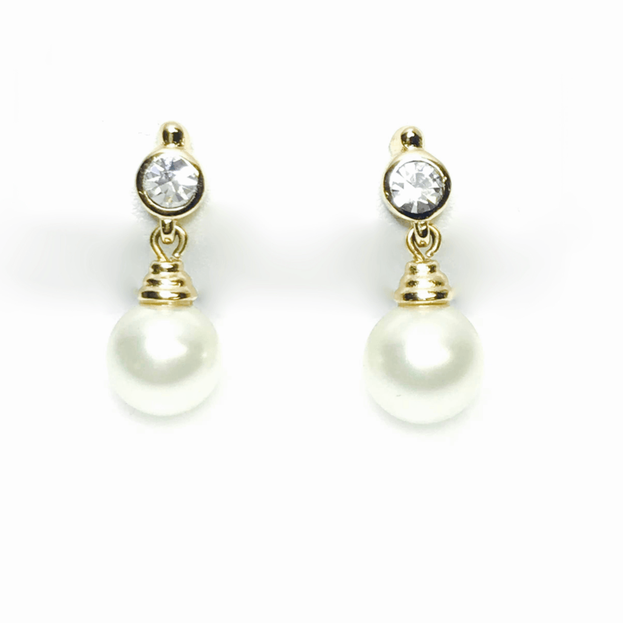 Dior Crystal and Faux Pearl Drop Earrings