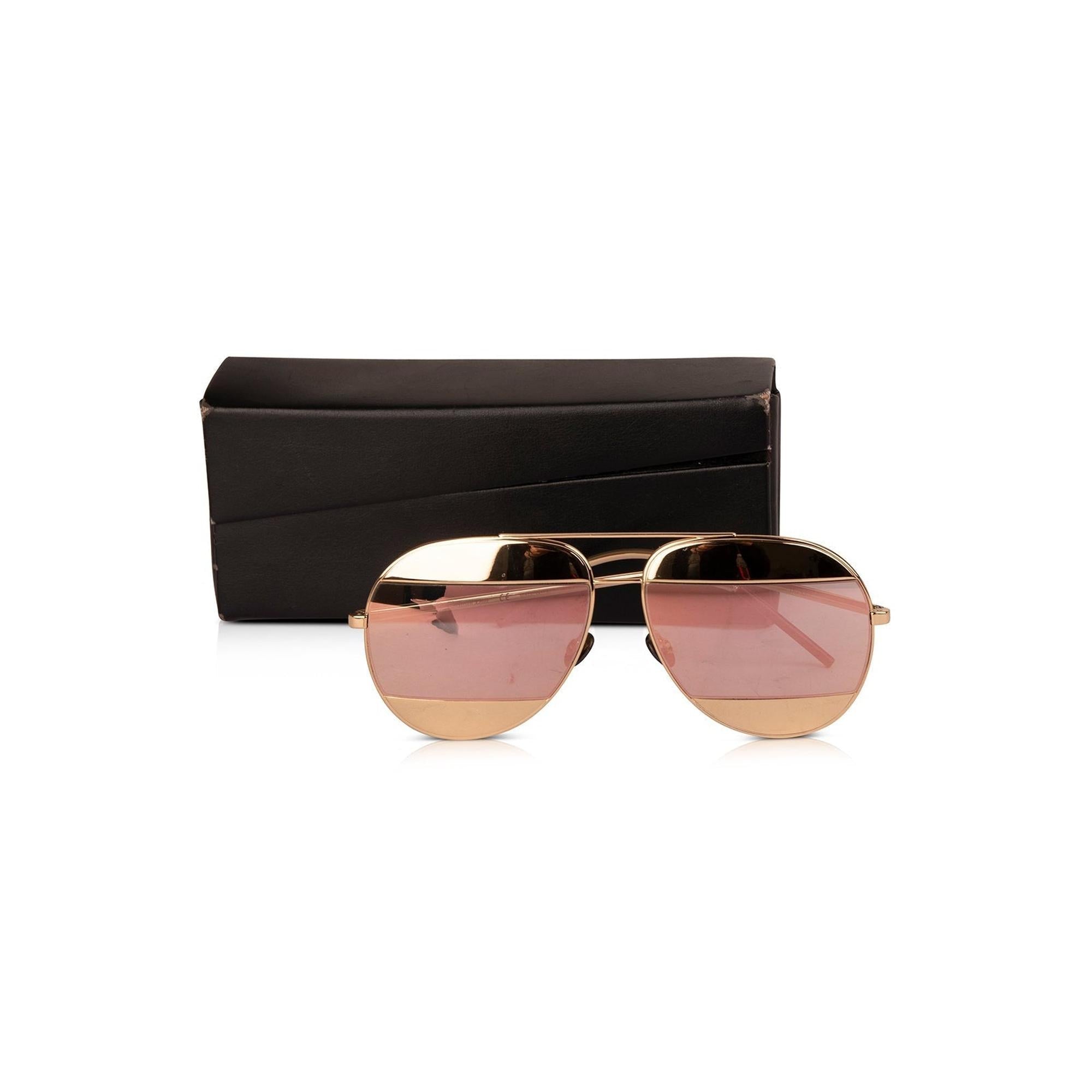Dior Split 1 Aviator Sunglasses w/ Case