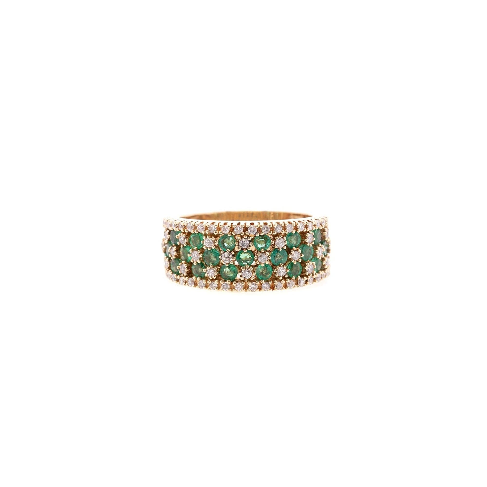 EFFY 14k Gold Emerald and Diamond Ring