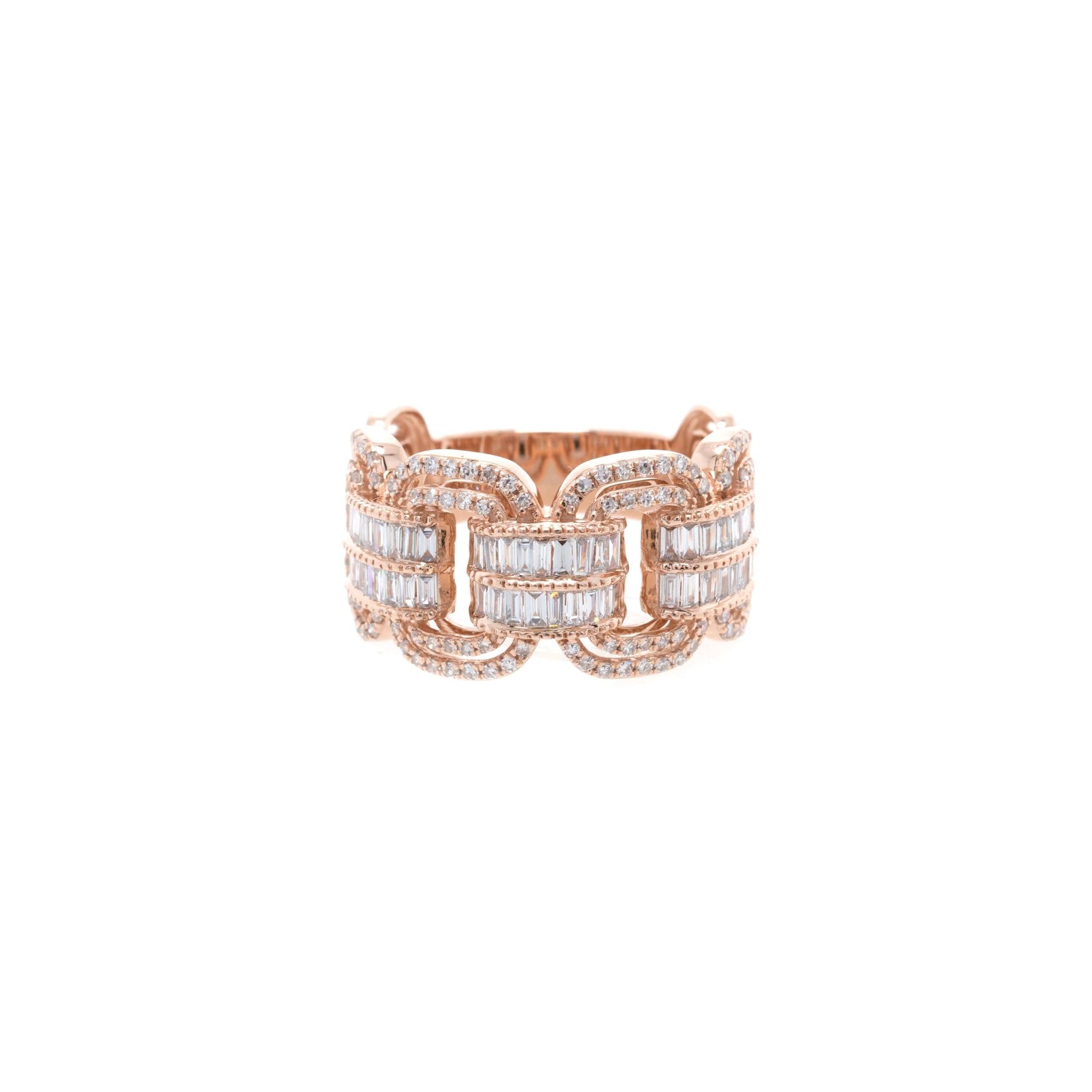 EFFY 14k Rose Gold Duo Diamond Statement Ring