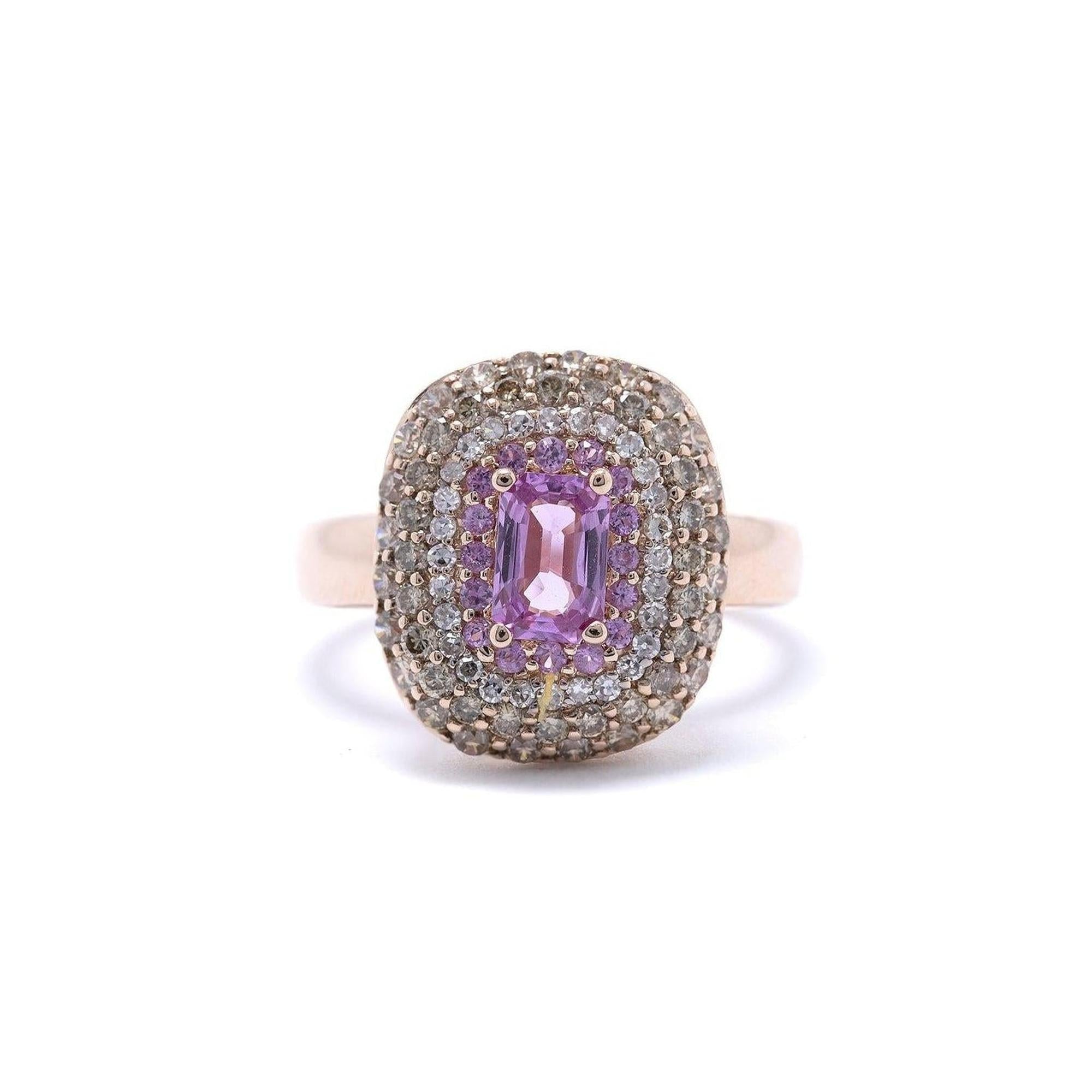 EFFY Pink Sapphire and Diamond Ring