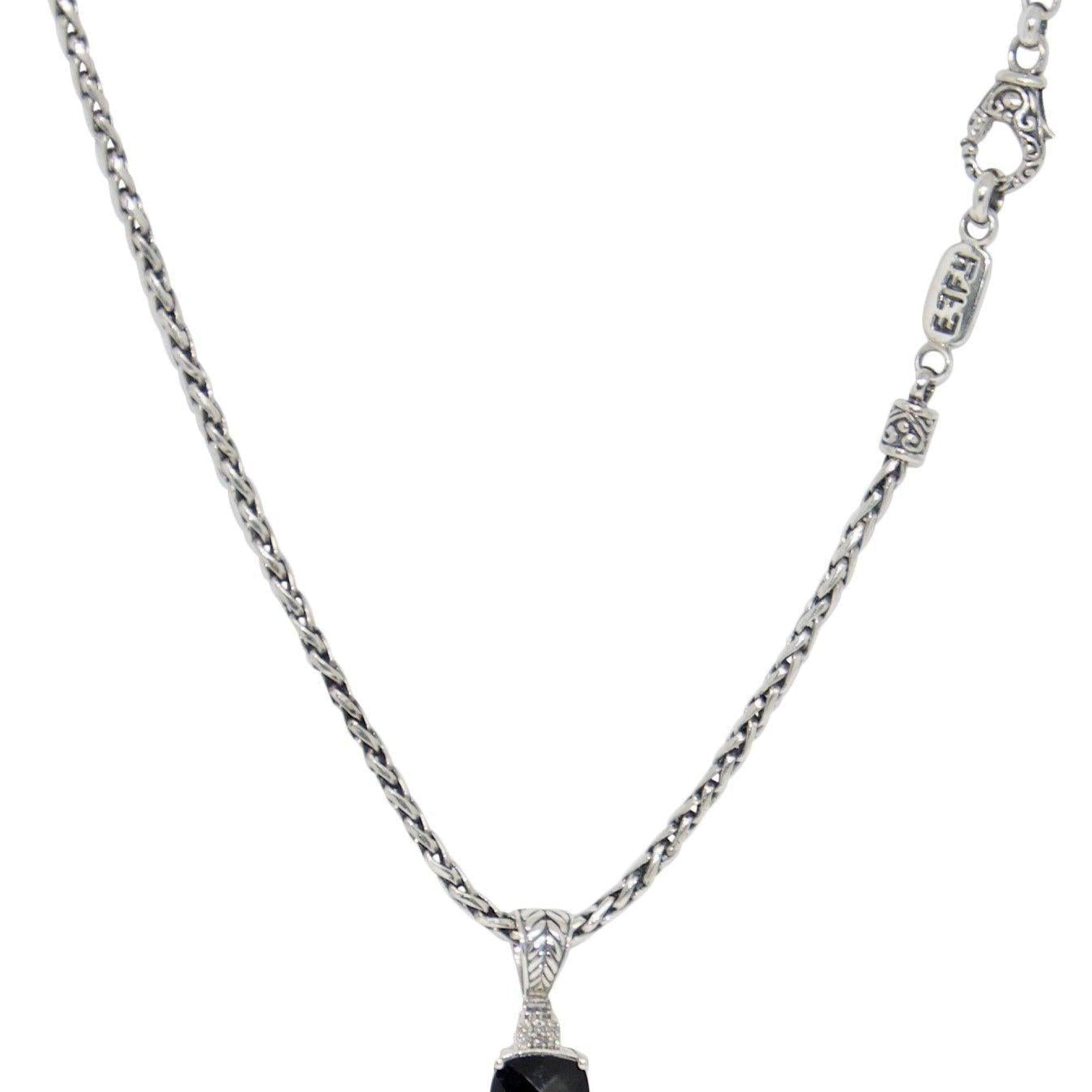 Effy Black Onyx and Diamond Pendant Necklace