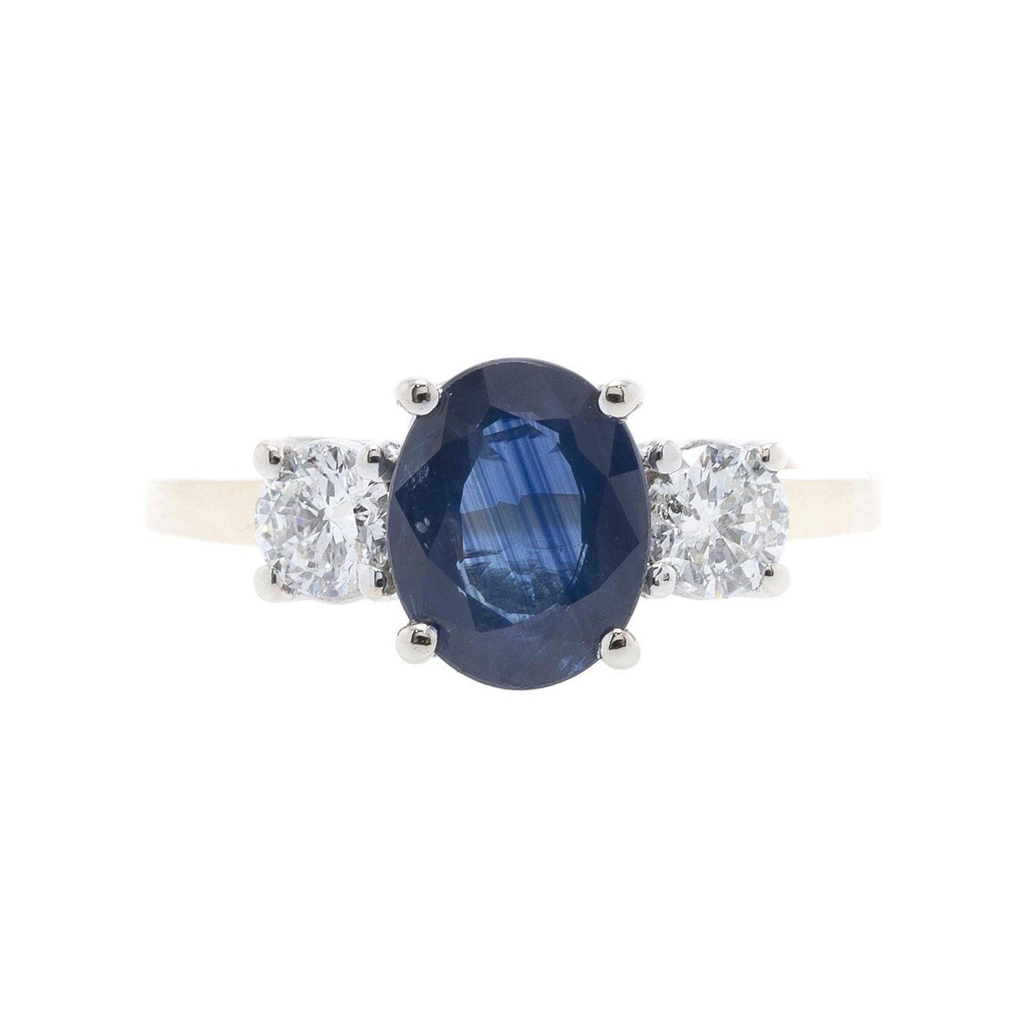 Effy Blue Sapphire and Diamond Cocktail Ring