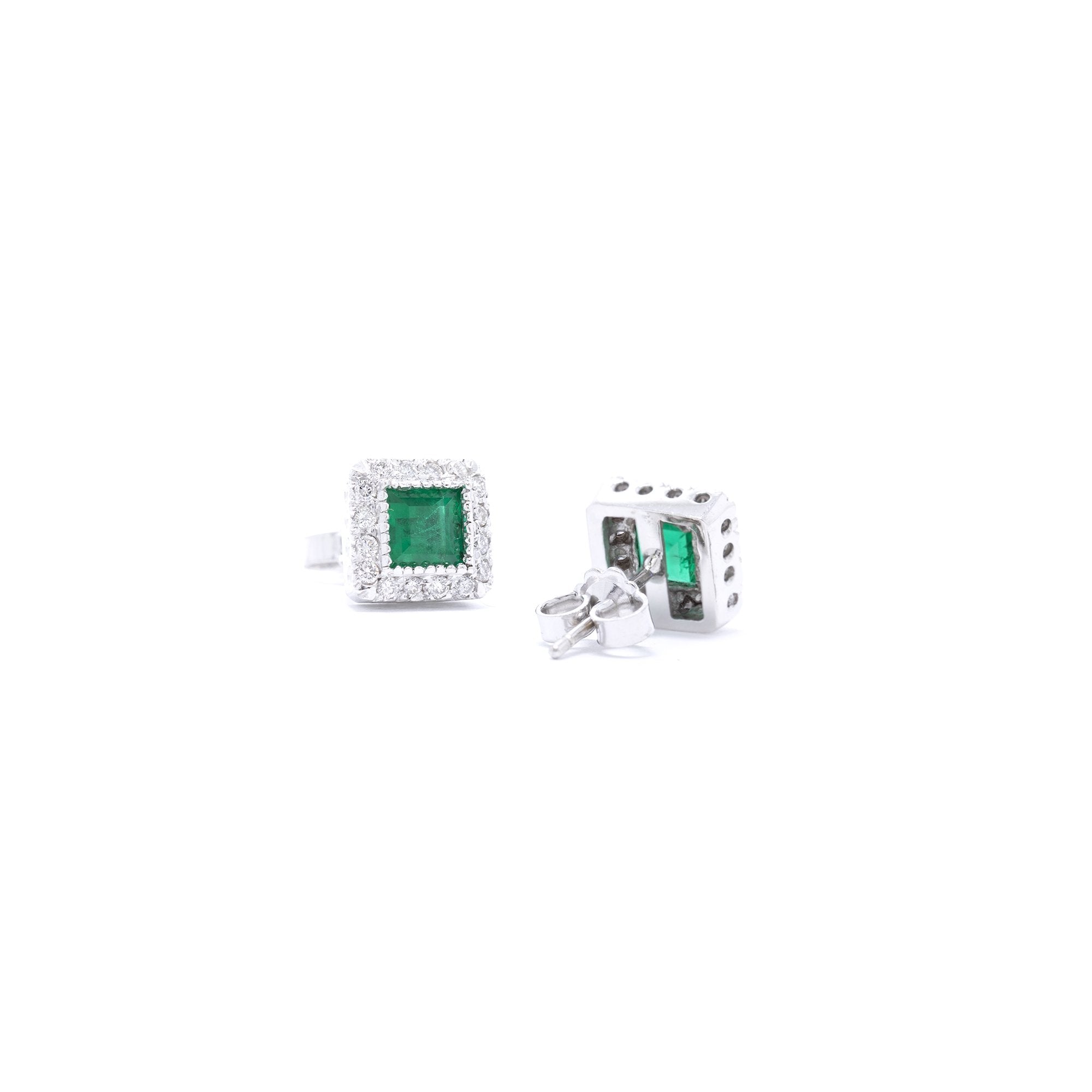 Emerald & Diamond Earrings
