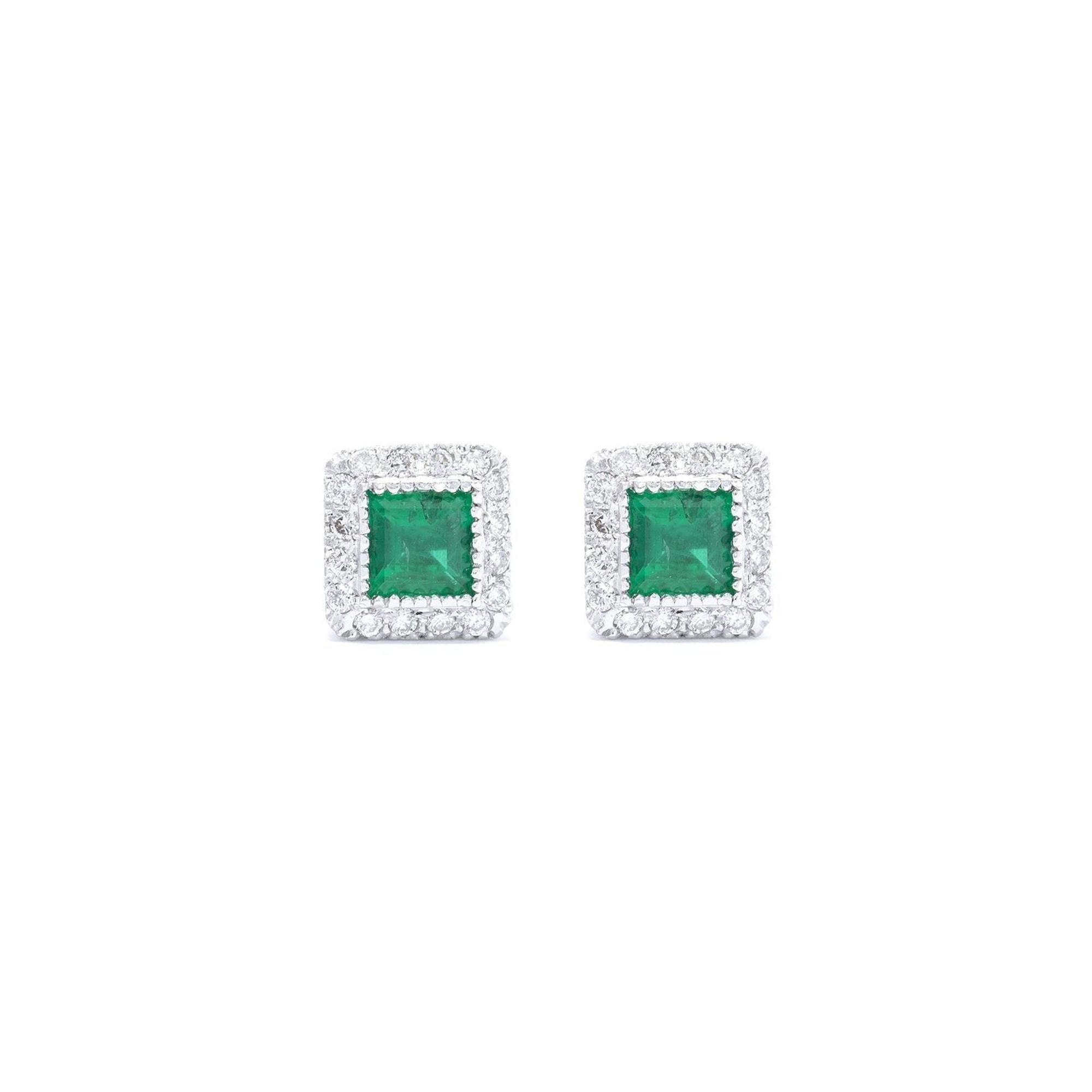 Emerald & Diamond Earrings
