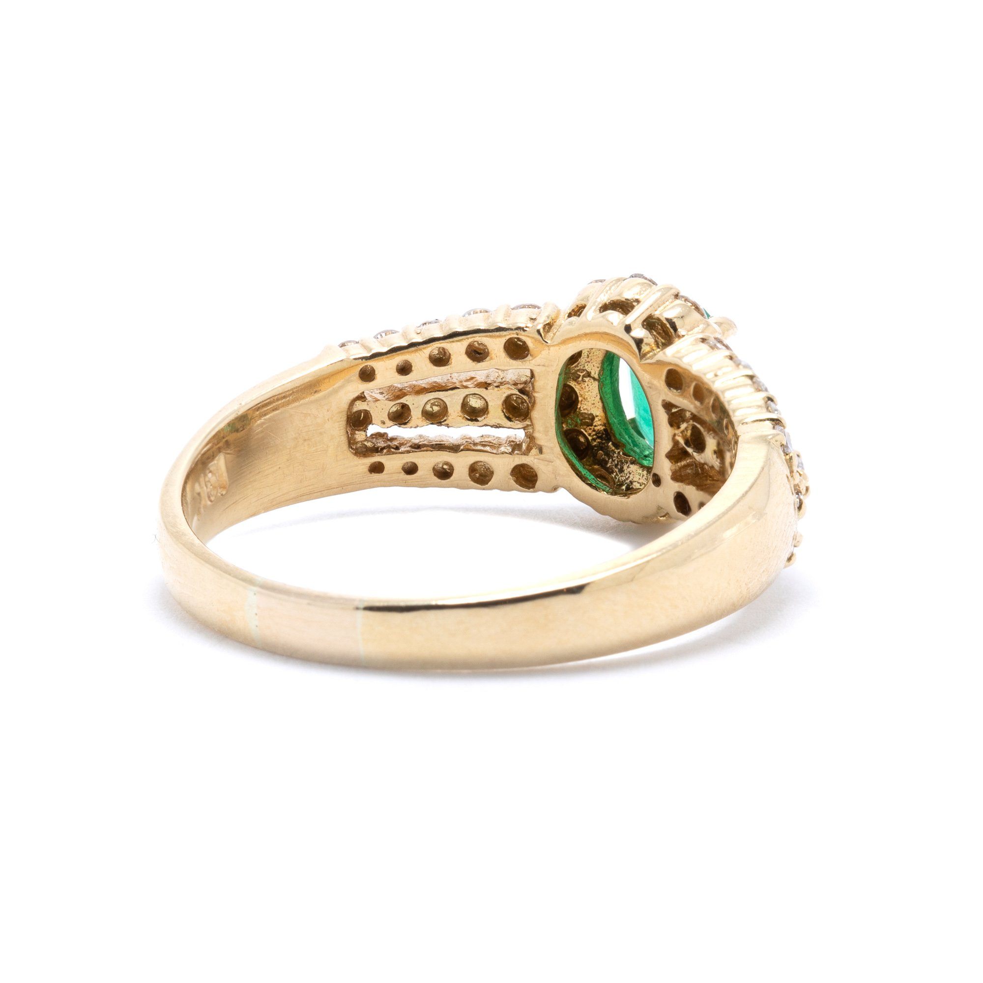 Emerald and Diamond Cocktail Ring