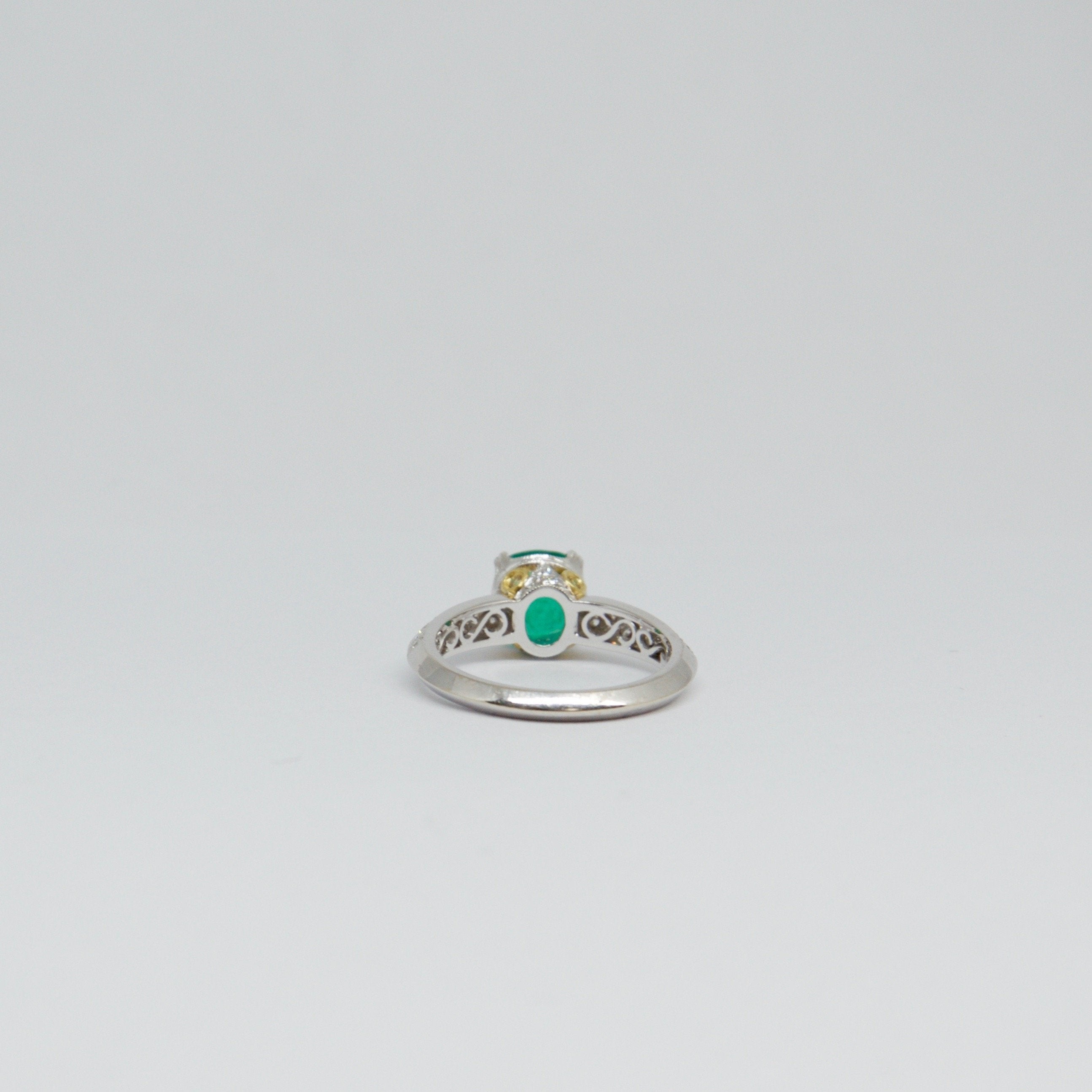 Emerald and Diamond Cocktail Ring