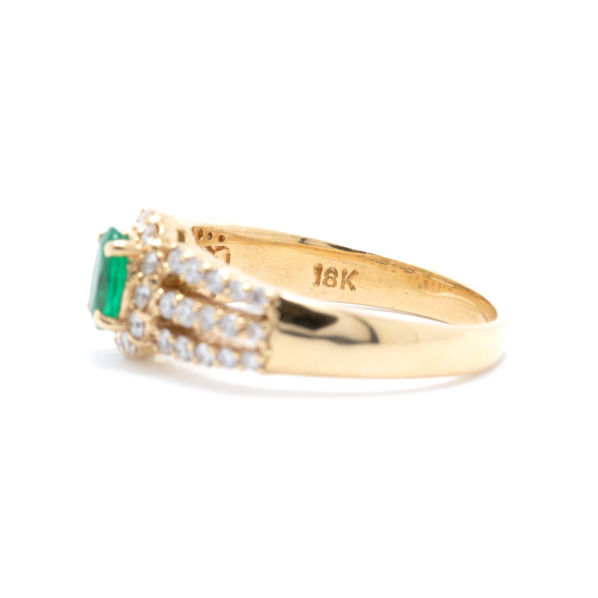 Emerald and Diamond Cocktail Ring