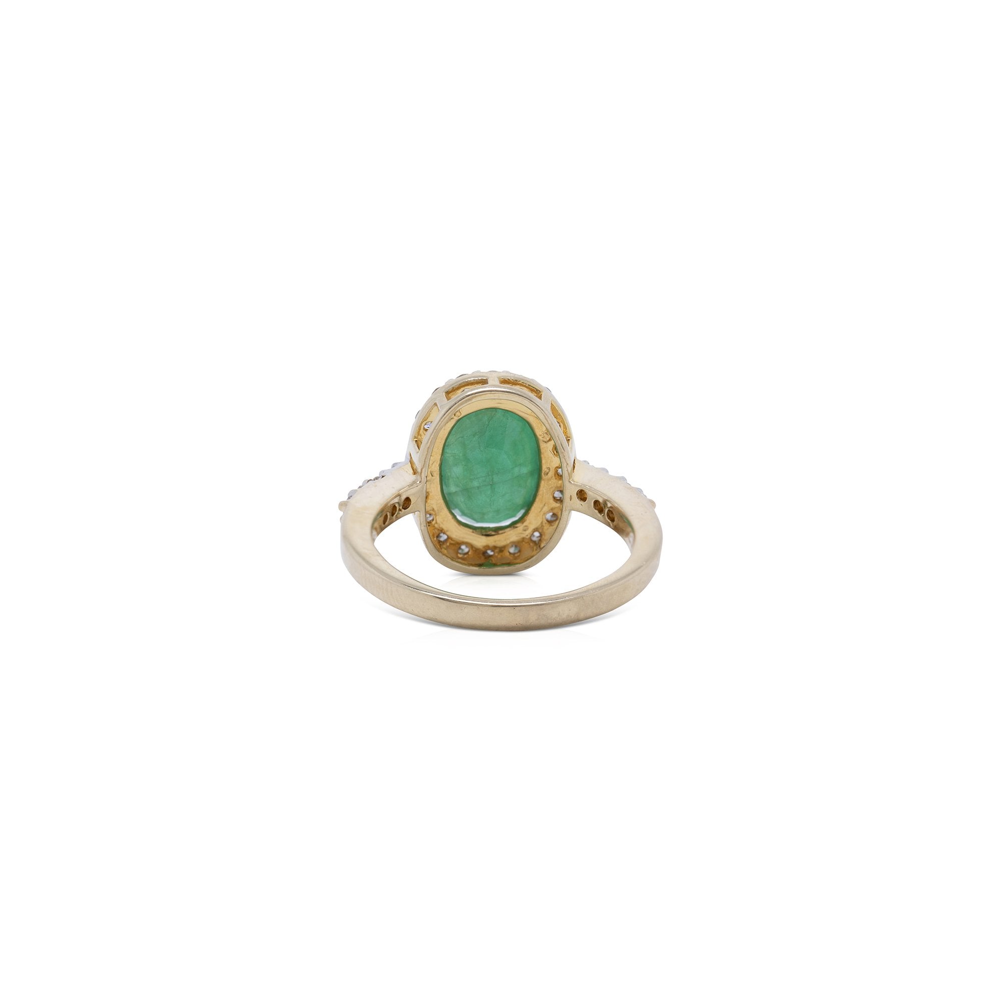 Emerald and Diamond Cocktail Ring