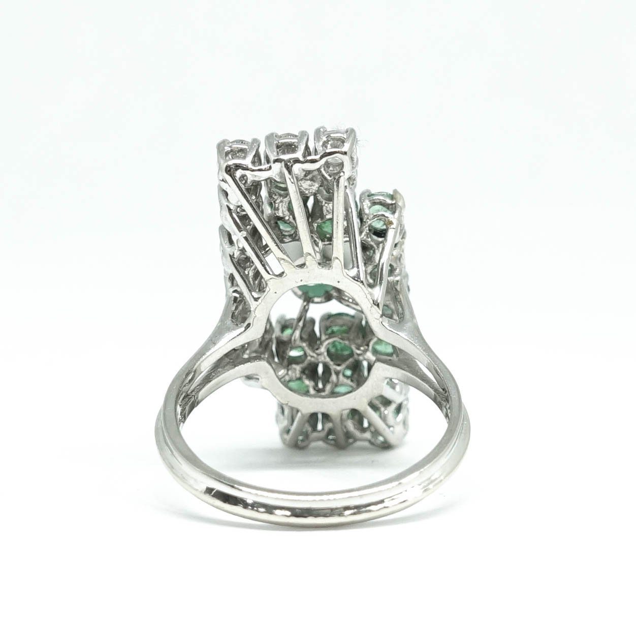 Emerald and Diamond Cocktail Ring