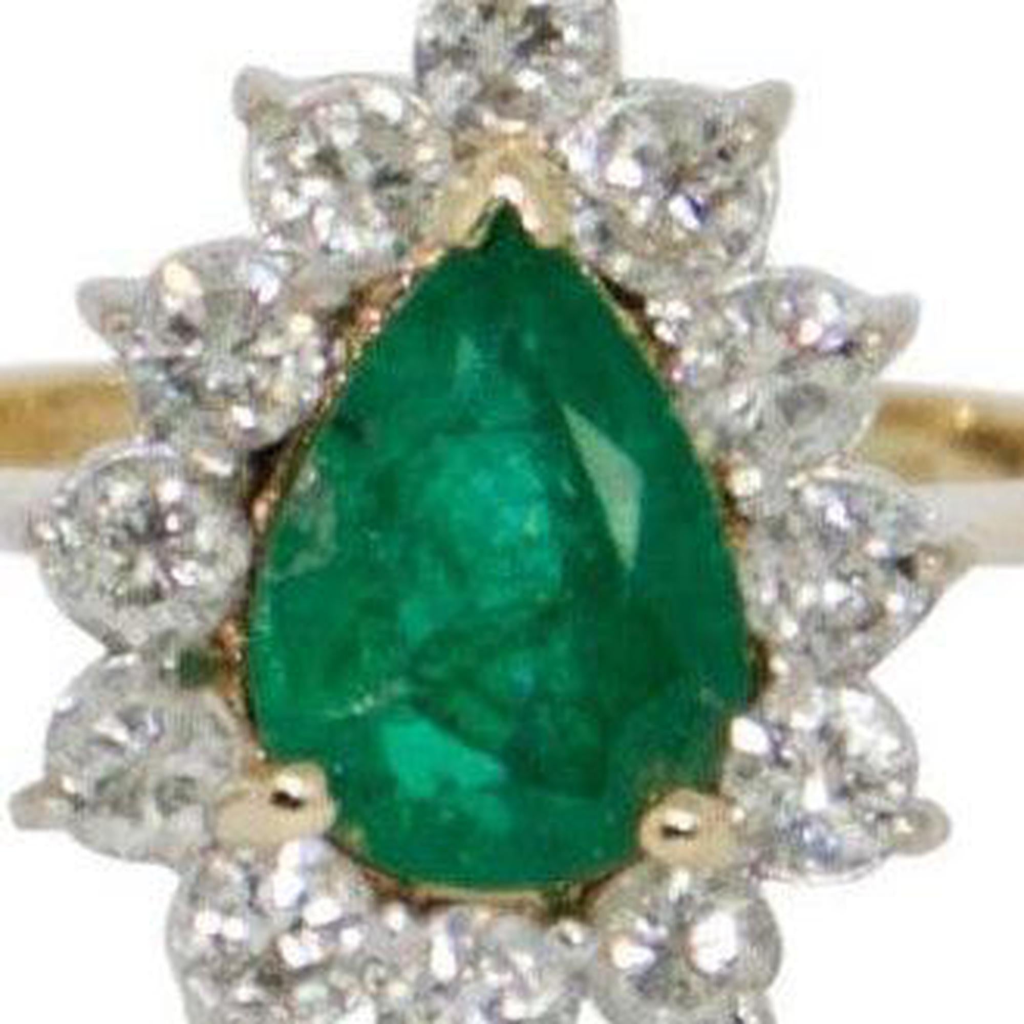Emerald and Diamond Cocktail Ring