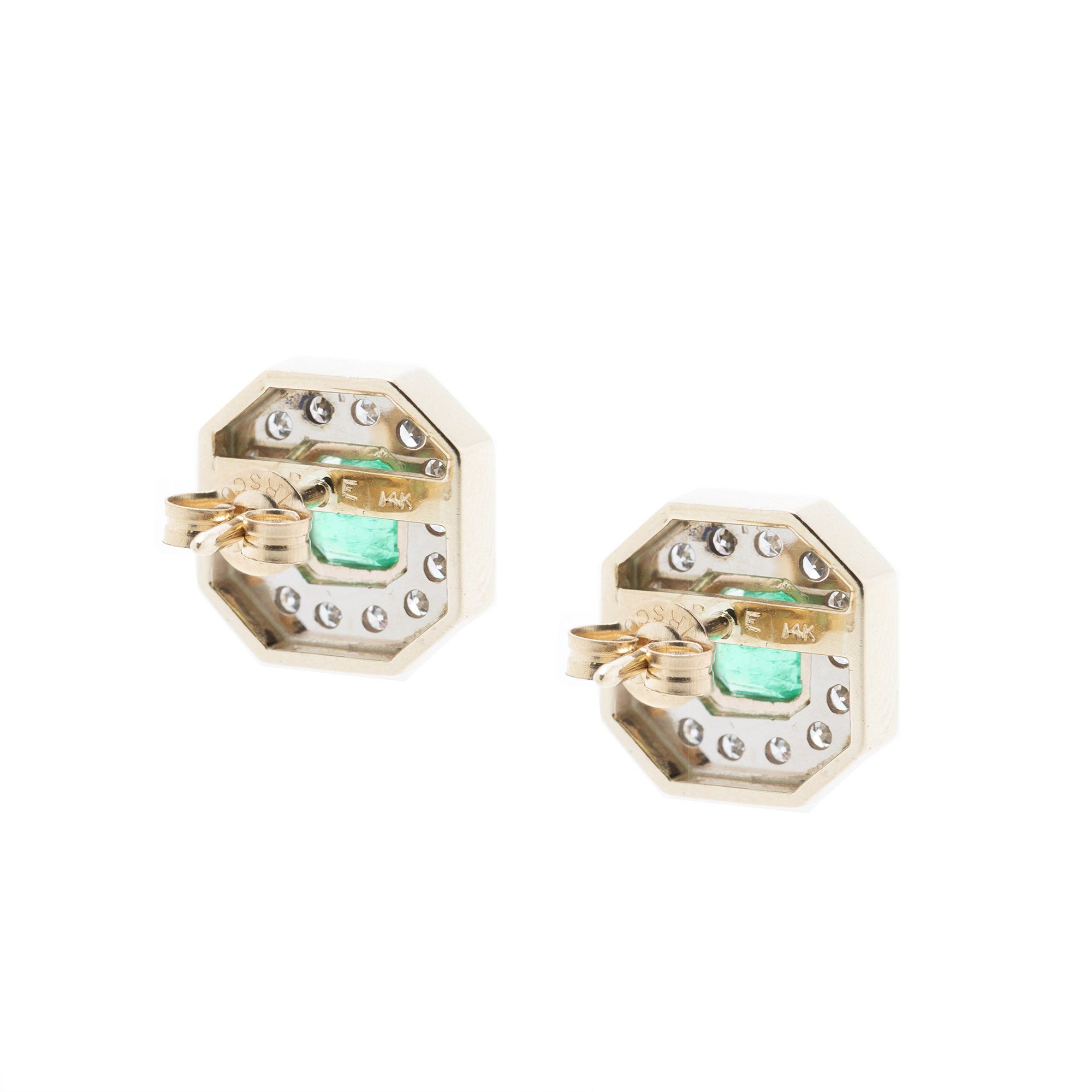 Emerald and Diamond Earrings