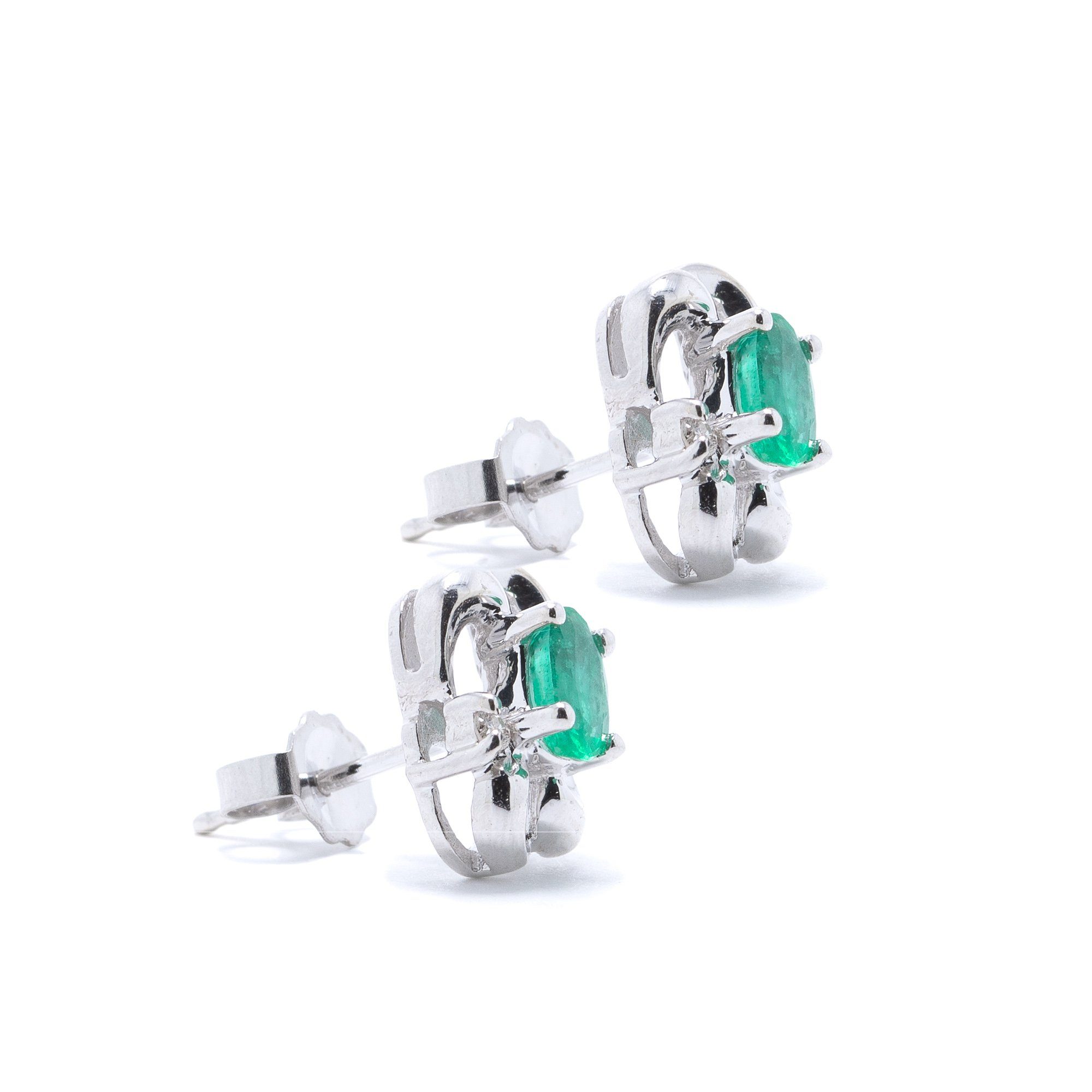 Emerald and Diamond Earrings