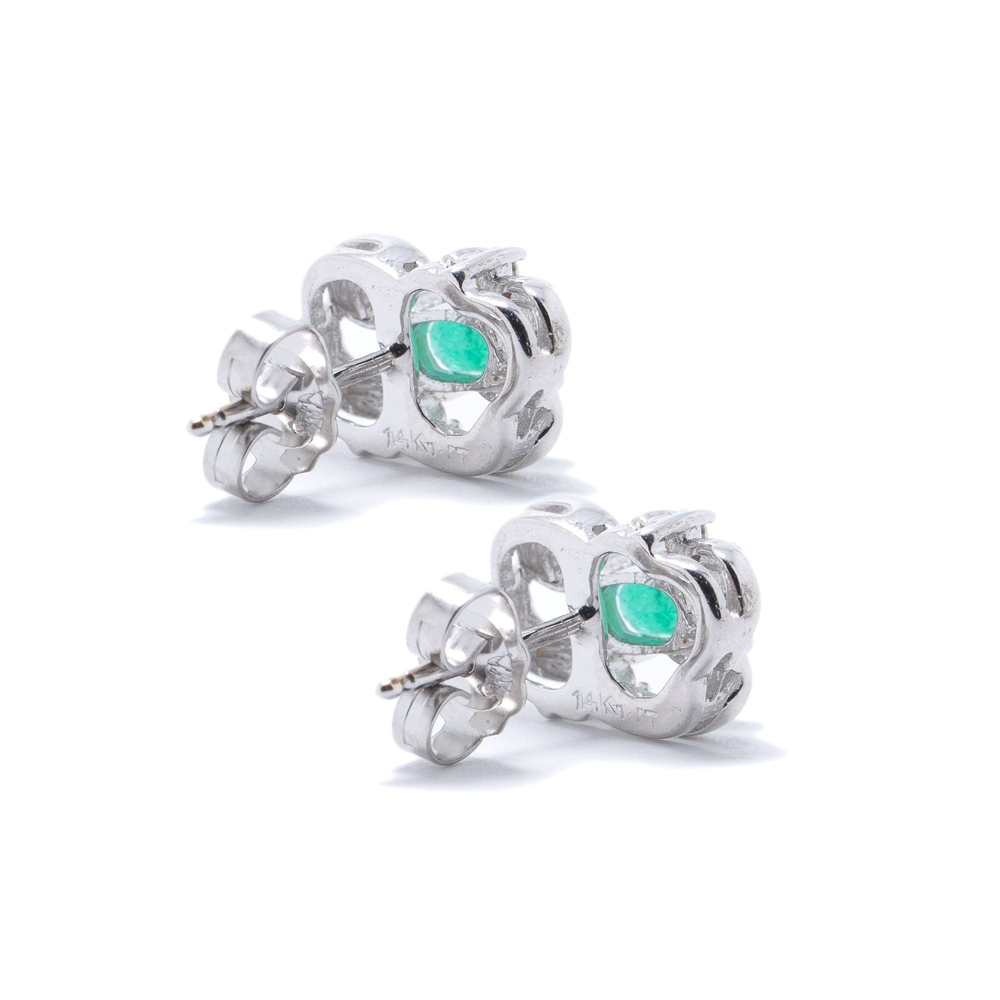 Emerald and Diamond Earrings