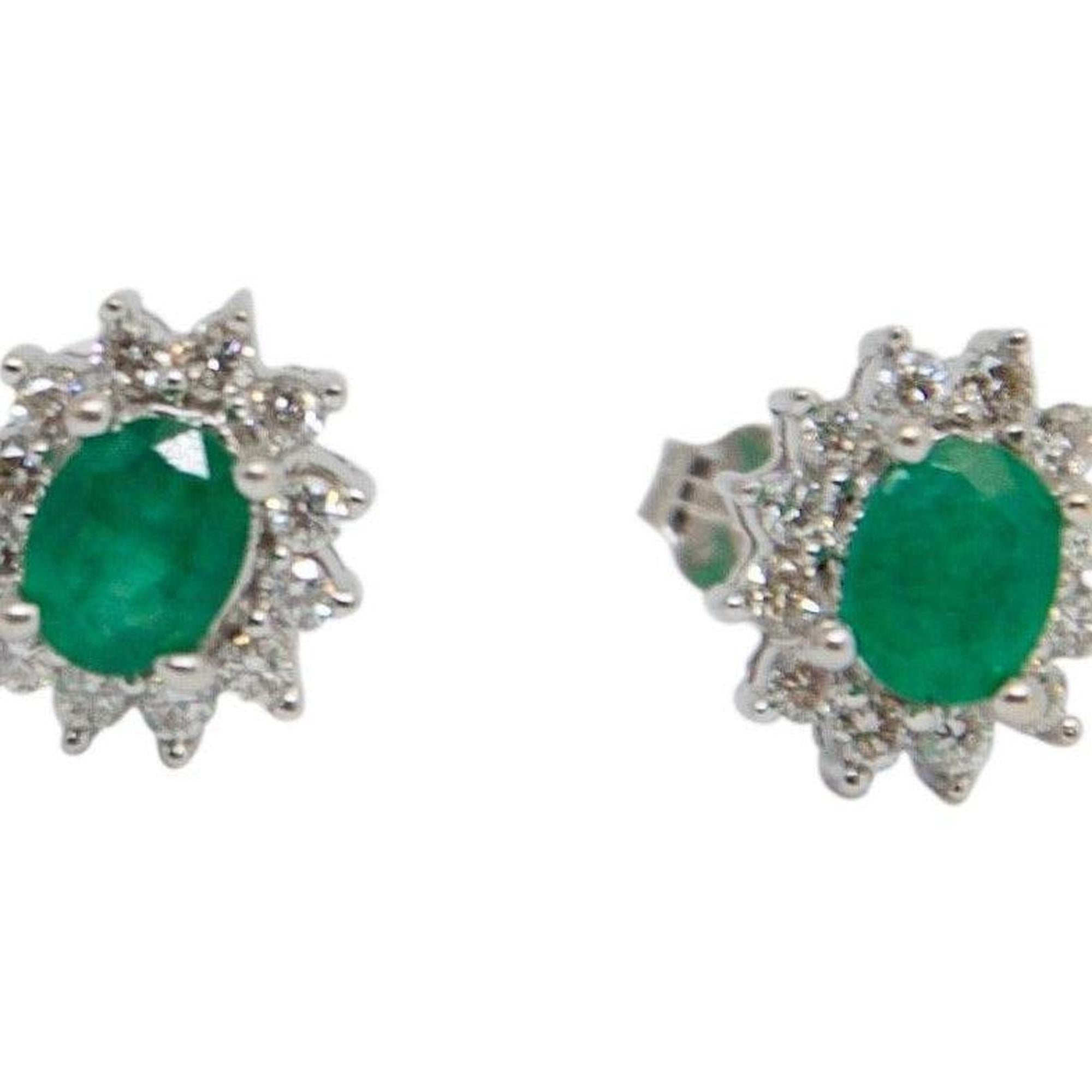 Emerald and Diamond Earrings
