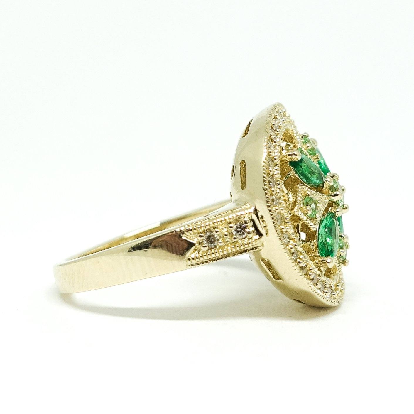 Emerald and Diamond Ring