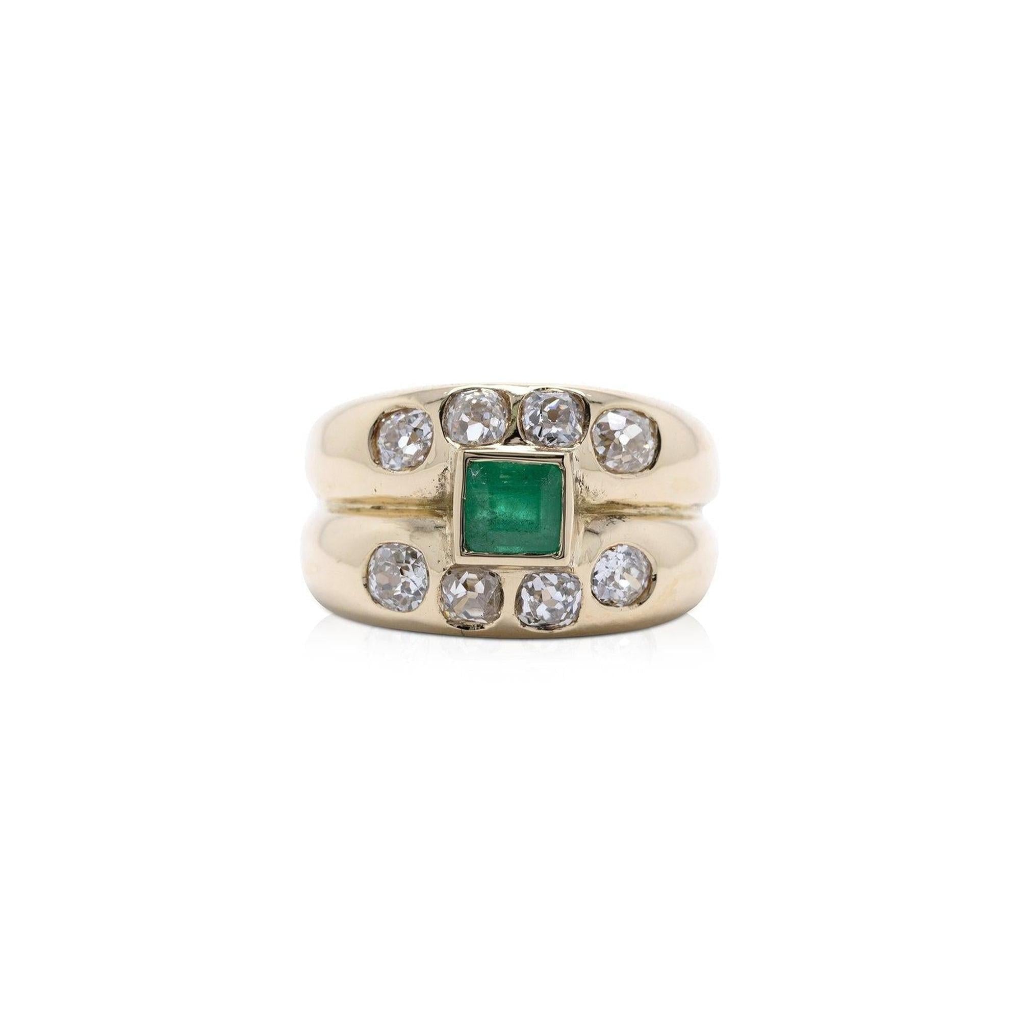 Emerald and Diamond Ring