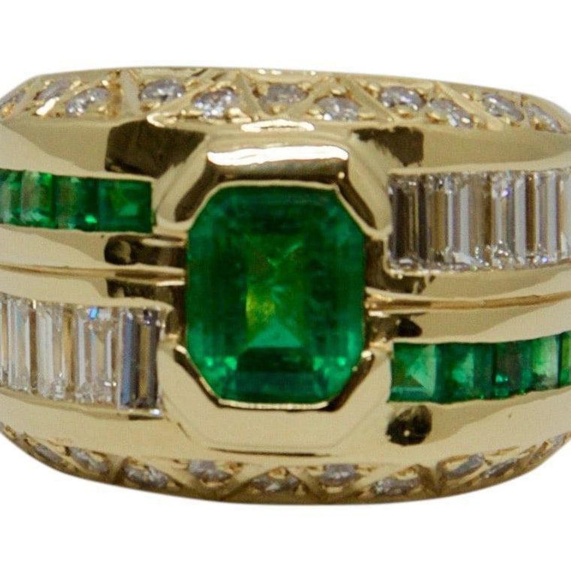 Emerald and Diamond Ring