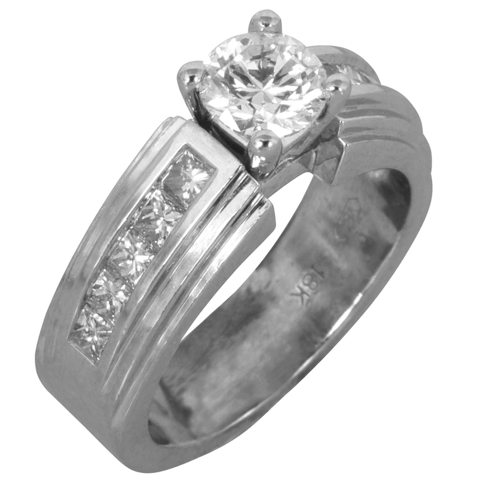 Estate 0.70ct Round Diamond Engagement Ring