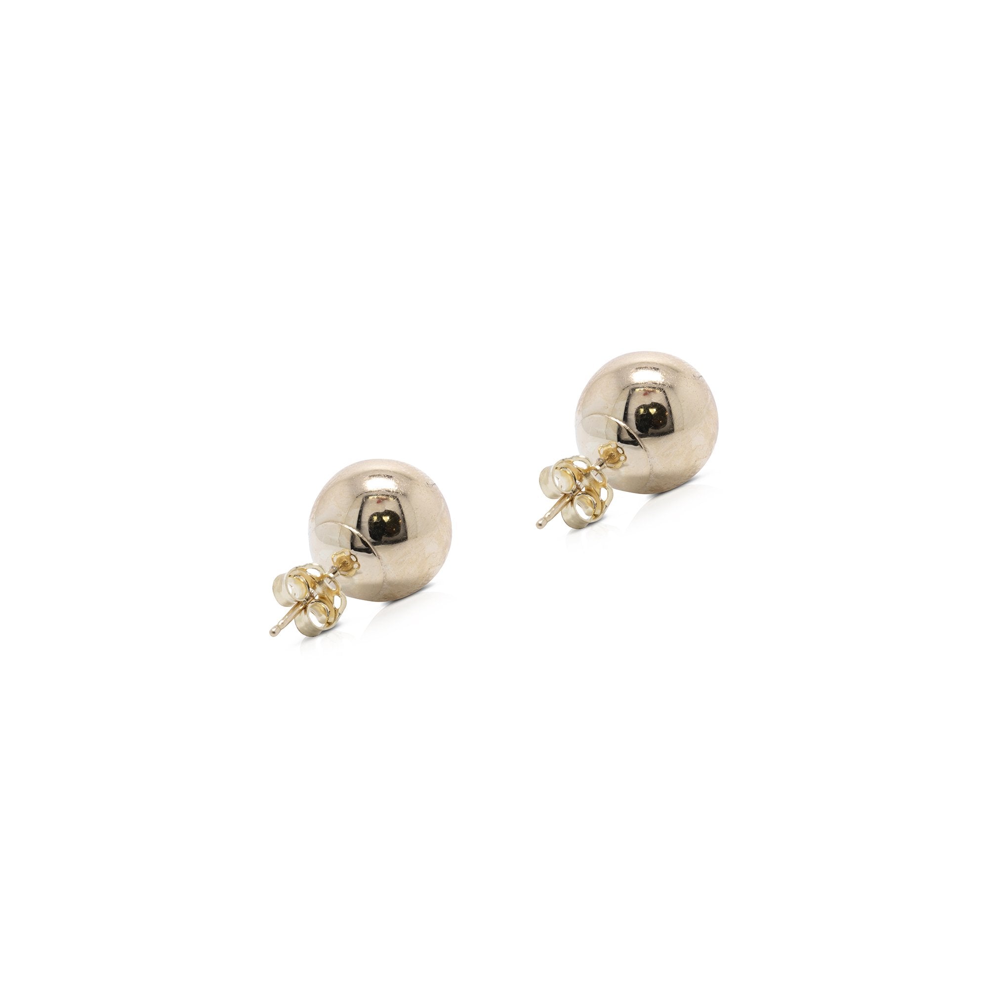 Estate 14k Gold Ball Earrings